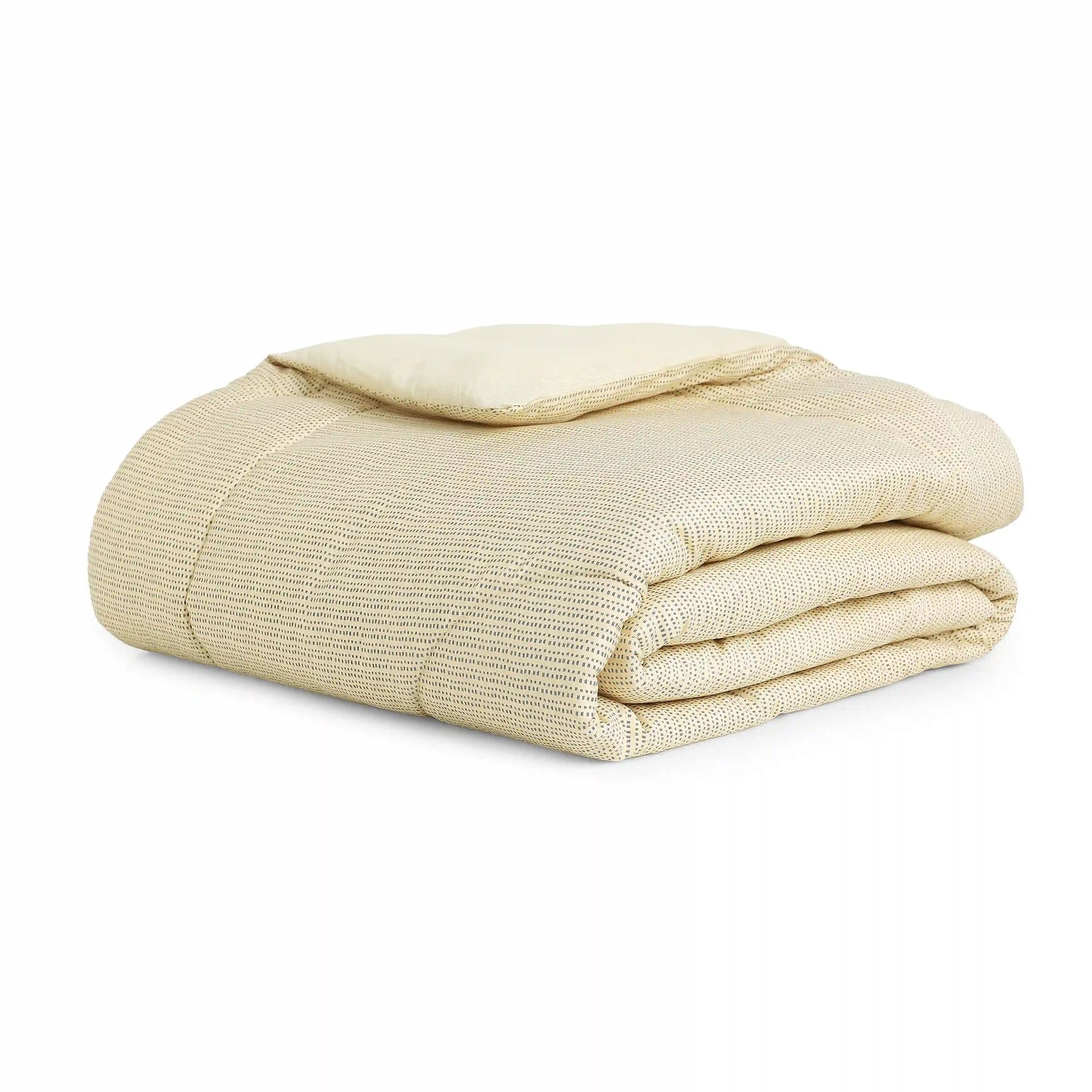 Geometric 120 GSM 100% Cotton Nude Double Comforter | Yutori