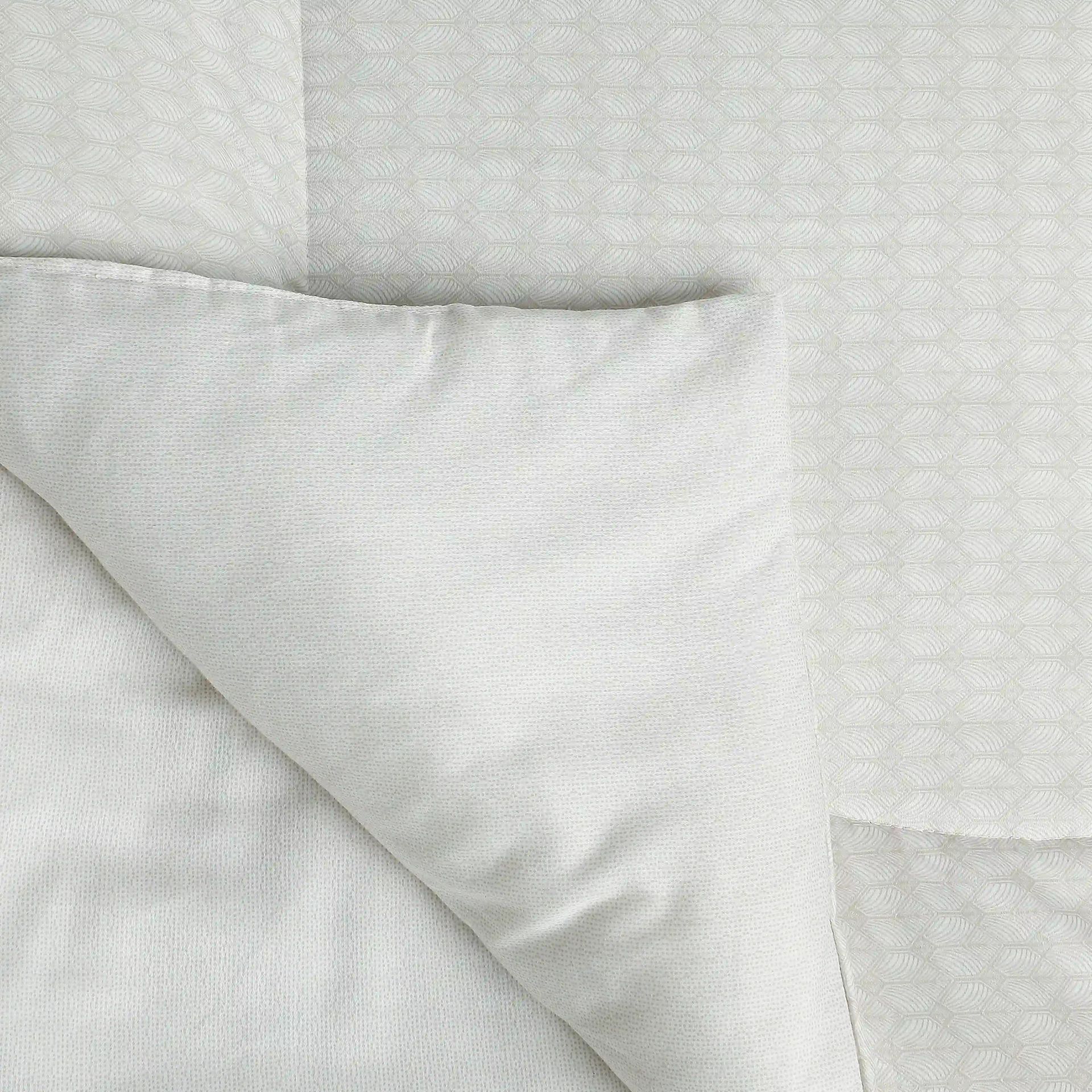 Geometric 120 GSM 100% Cotton Neutral Cream Double Comforter | Yutori