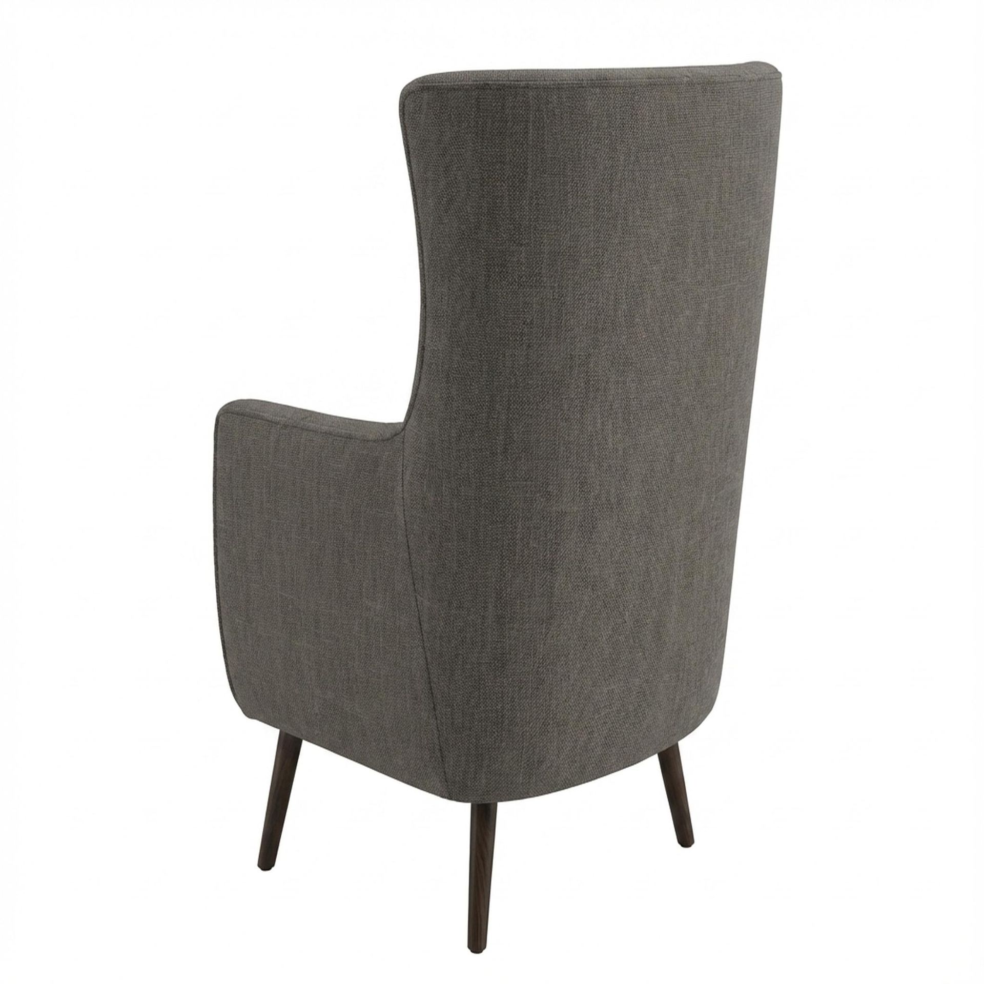 Avery Wingback Accent Chair, Coco Walnut Legs Essential Chestnut Brown Upholstery
