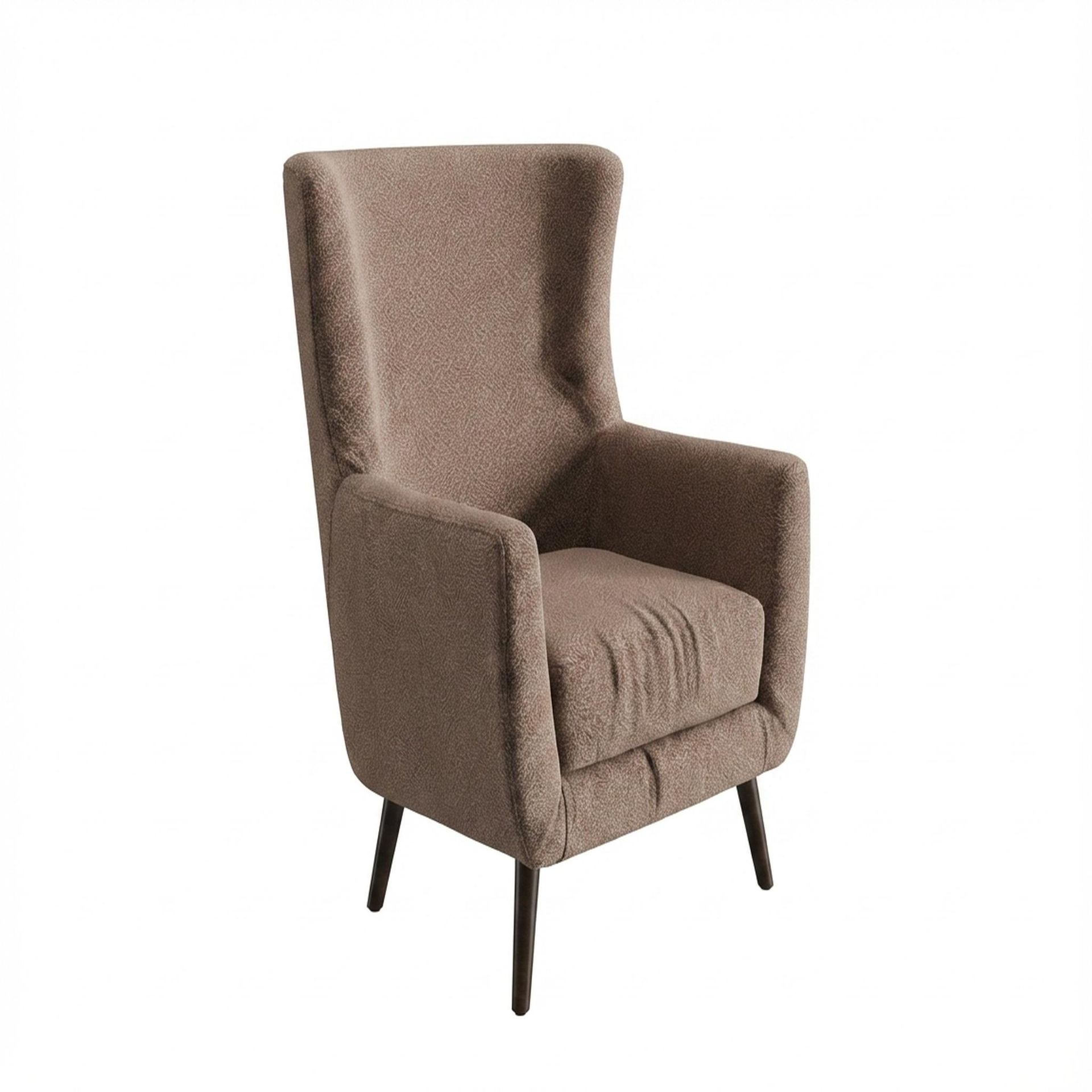 Avery Wingback Accent Chair, Coco Walnut Legs Essential Ballet Slipper Upholstery