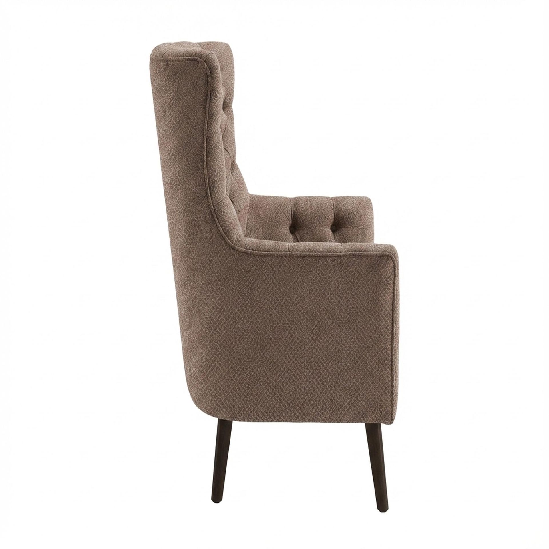 Avery Wingback Accent Chair, Coco Walnut Legs Essential Ballet Slipper Upholstery
