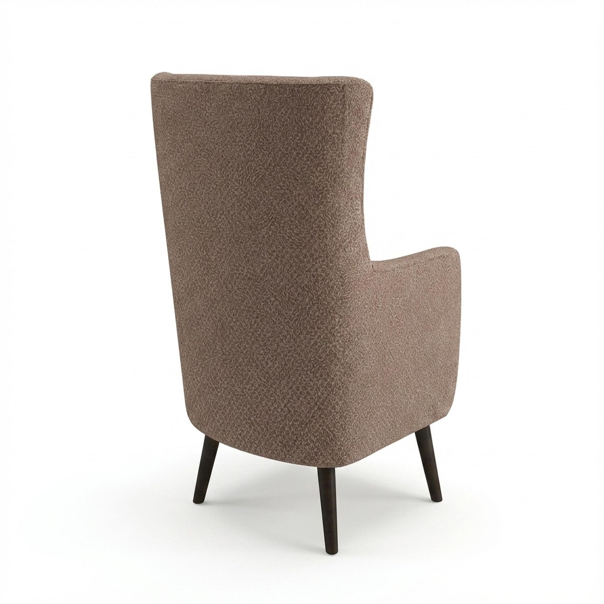 Avery Wingback Accent Chair, Coco Walnut Legs Essential Ballet Slipper Upholstery
