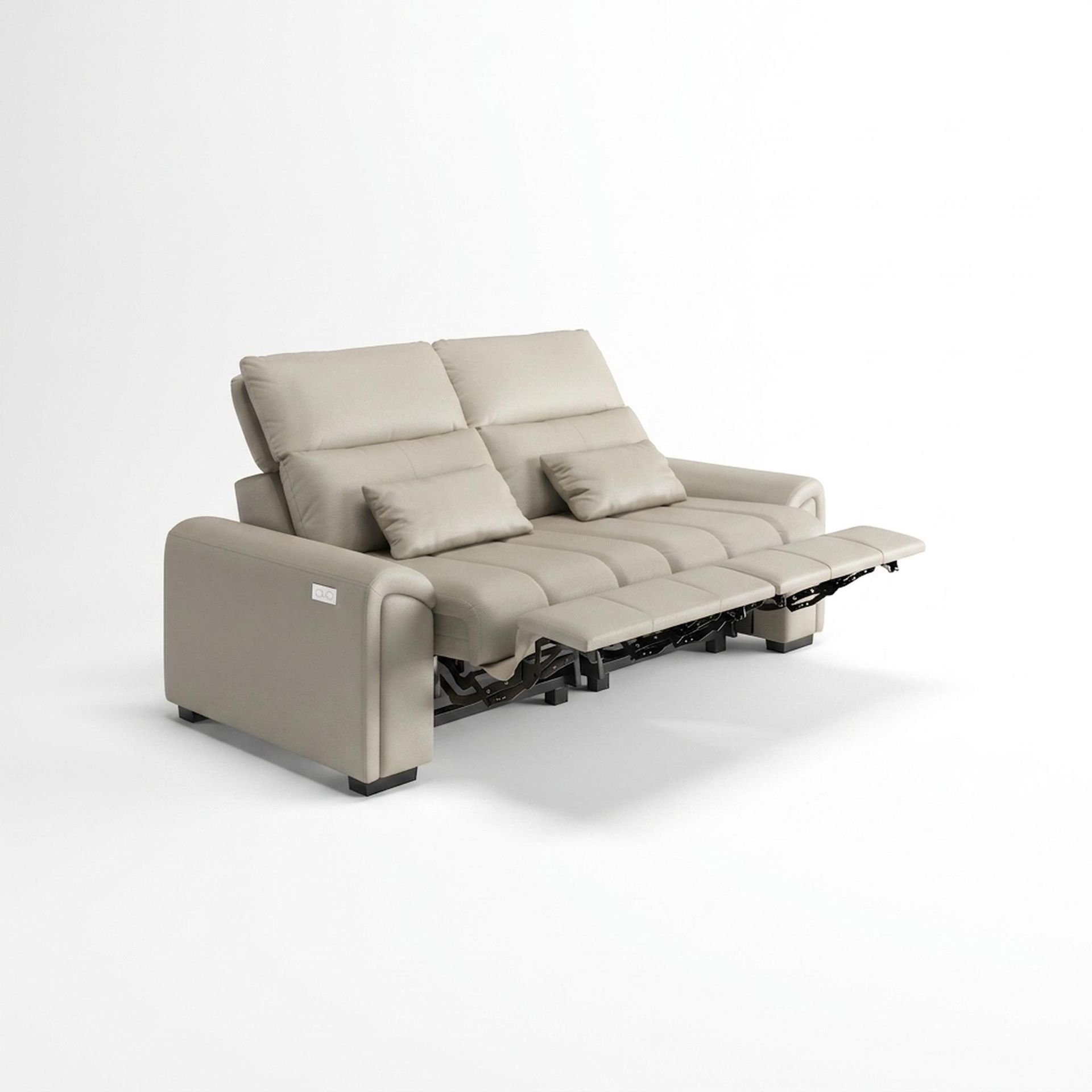 Eldur Relaxed Seat, 2 Seater ( 2 RR), Alabaster Veil Vegan Leather