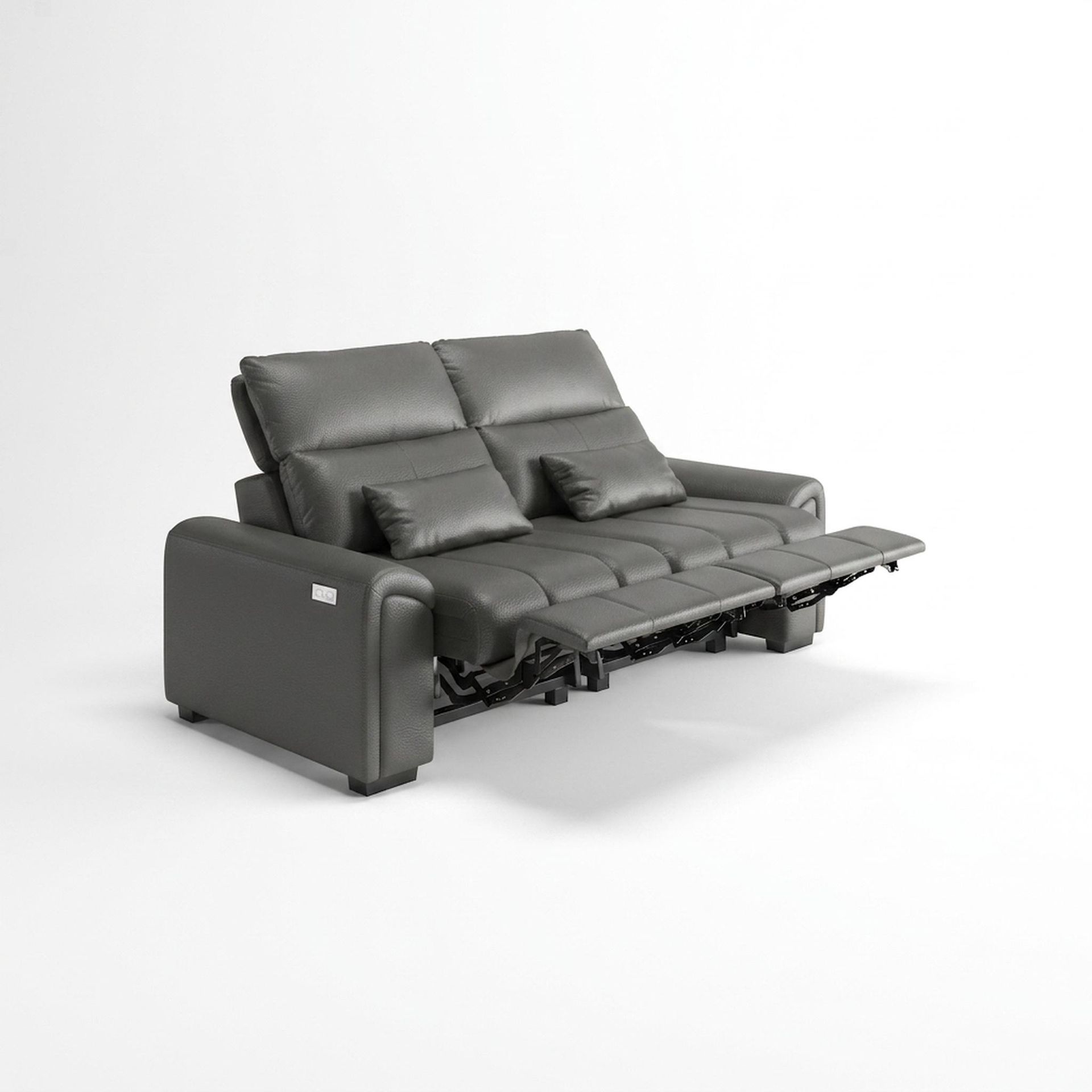 Eldur Relaxed Seat, 2 Seater ( 2 RR), Chelsea Grey Aura Leather Essential