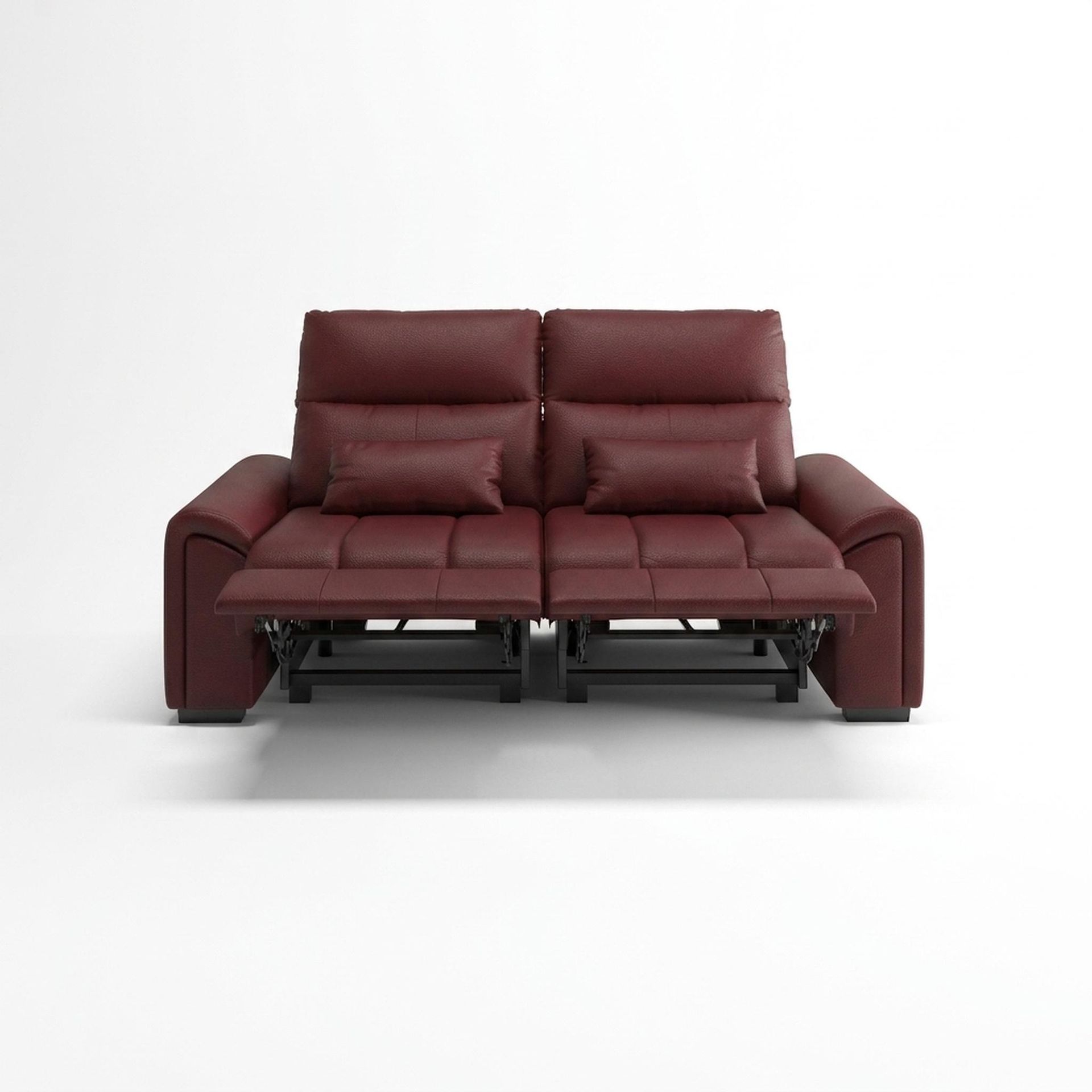 Eldur Relaxed Seat, 2 Seater ( 2 RR), Victorian Rosso Grandeur Leather Essential