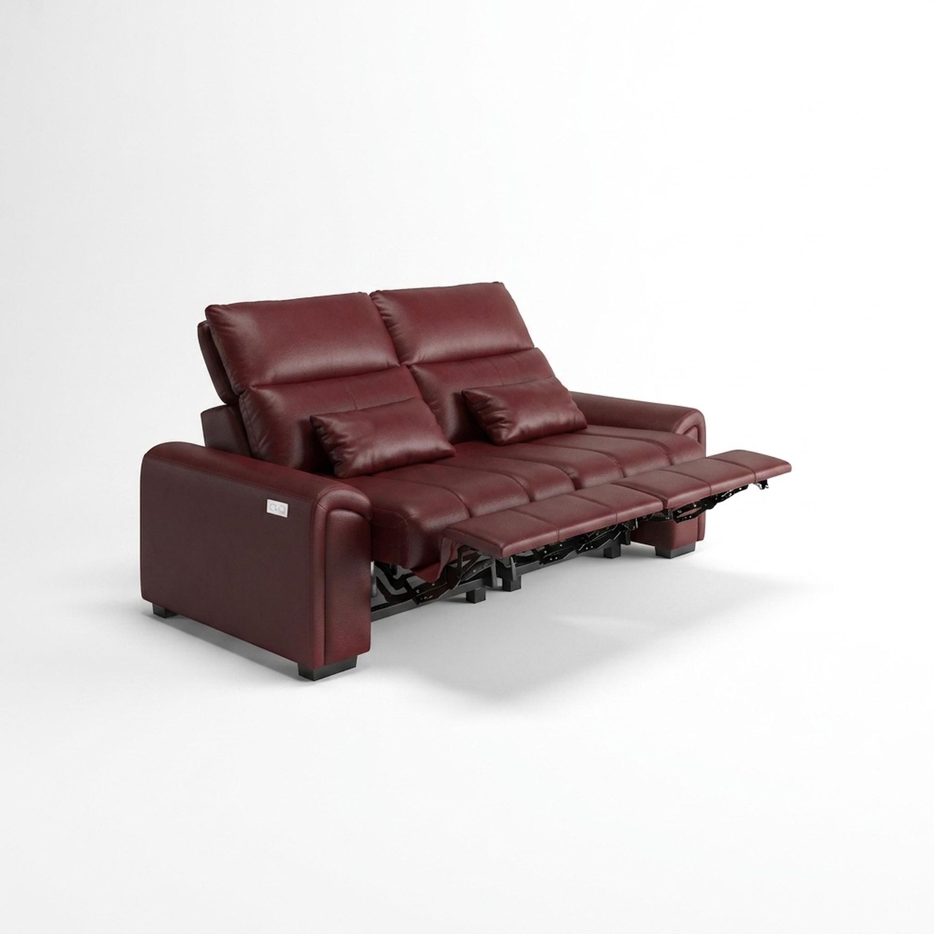 Eldur Relaxed Seat, 2 Seater ( 2 RR), Victorian Rosso Grandeur Leather Essential