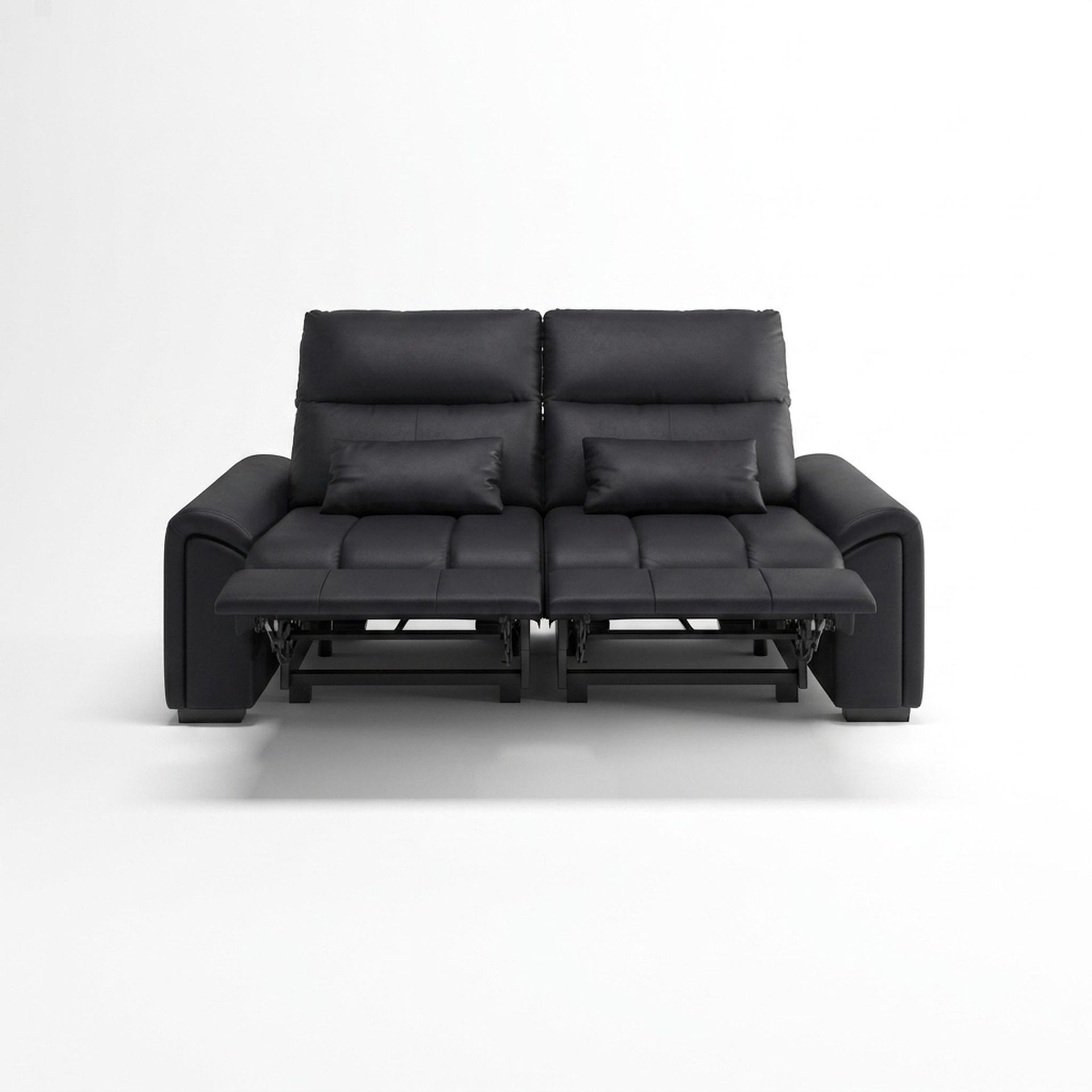 Eldur Relaxed Seat, 2 Seater ( 2 RR), Mellow Black Leather Essential