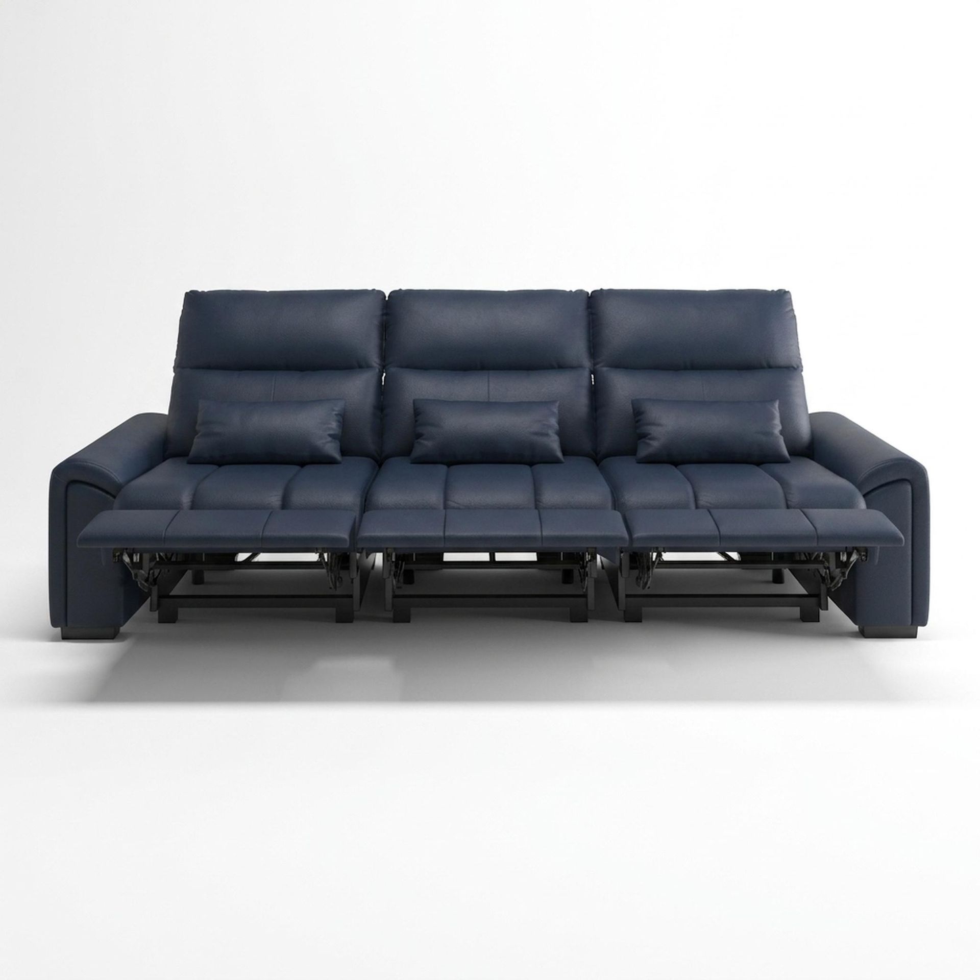 Eldur Relaxed Seat, 3 Seater (3 RR), Cobalt Vegan Leather