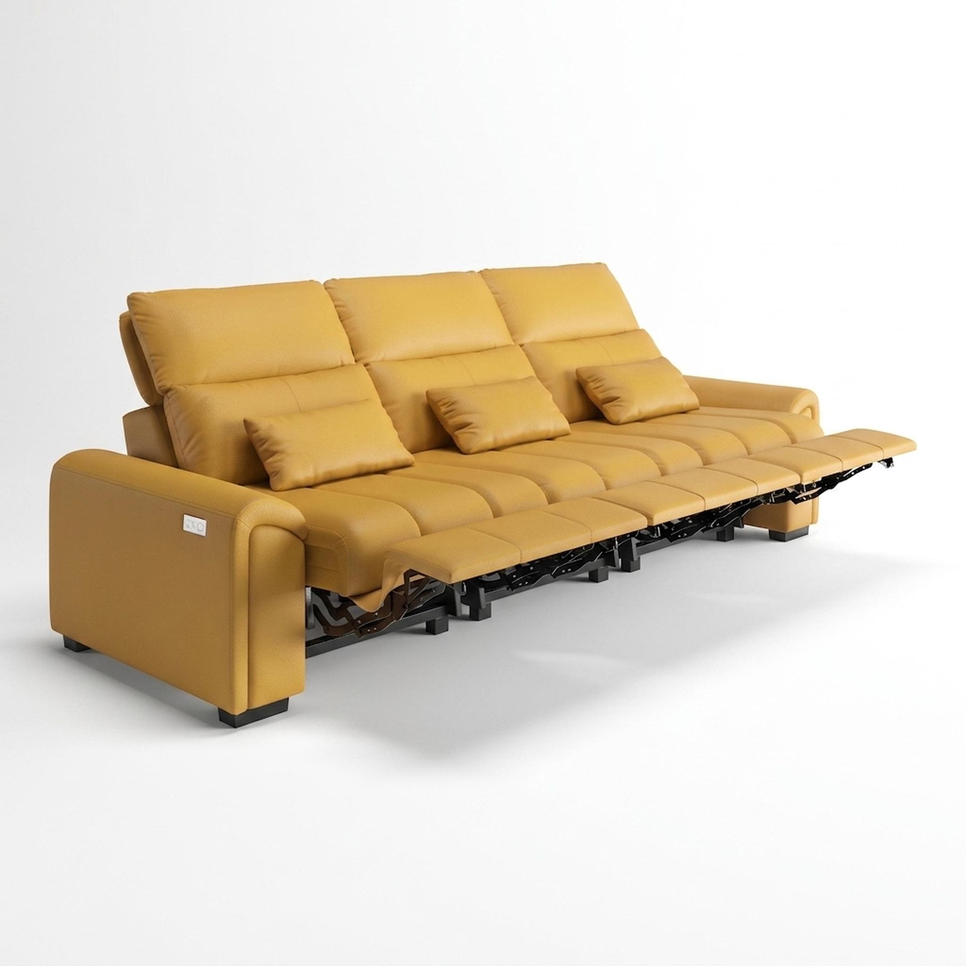 Eldur Relaxed Seat, 3 Seater (3 RR), Golden Temple Aura Leather Essential
