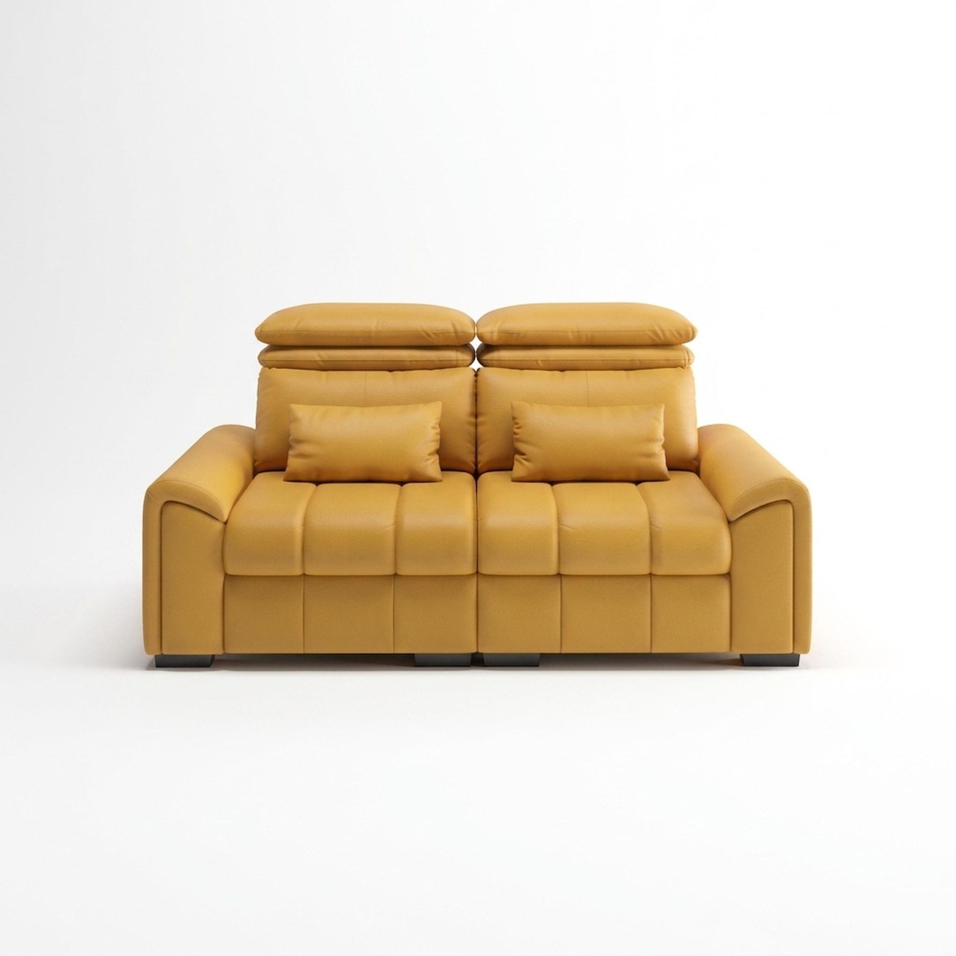 Eldur Relaxed Seat, 2 Seater Sofa, Golden Temple Aura Leather Essential