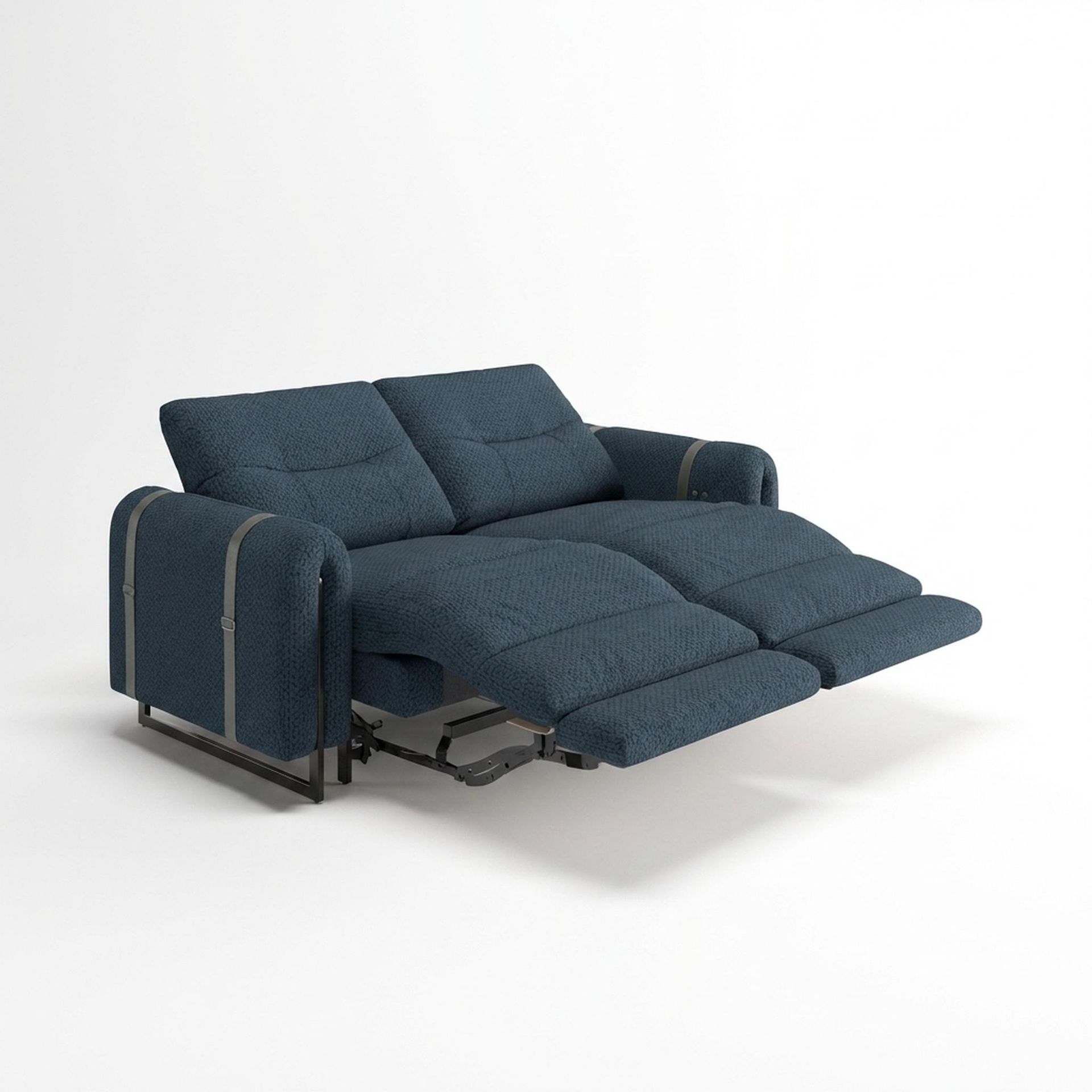 Fergus Relaxed Seat,Electric Recliner Mechanism, 2 Seater ( 2 RR), Royal Ink Elite