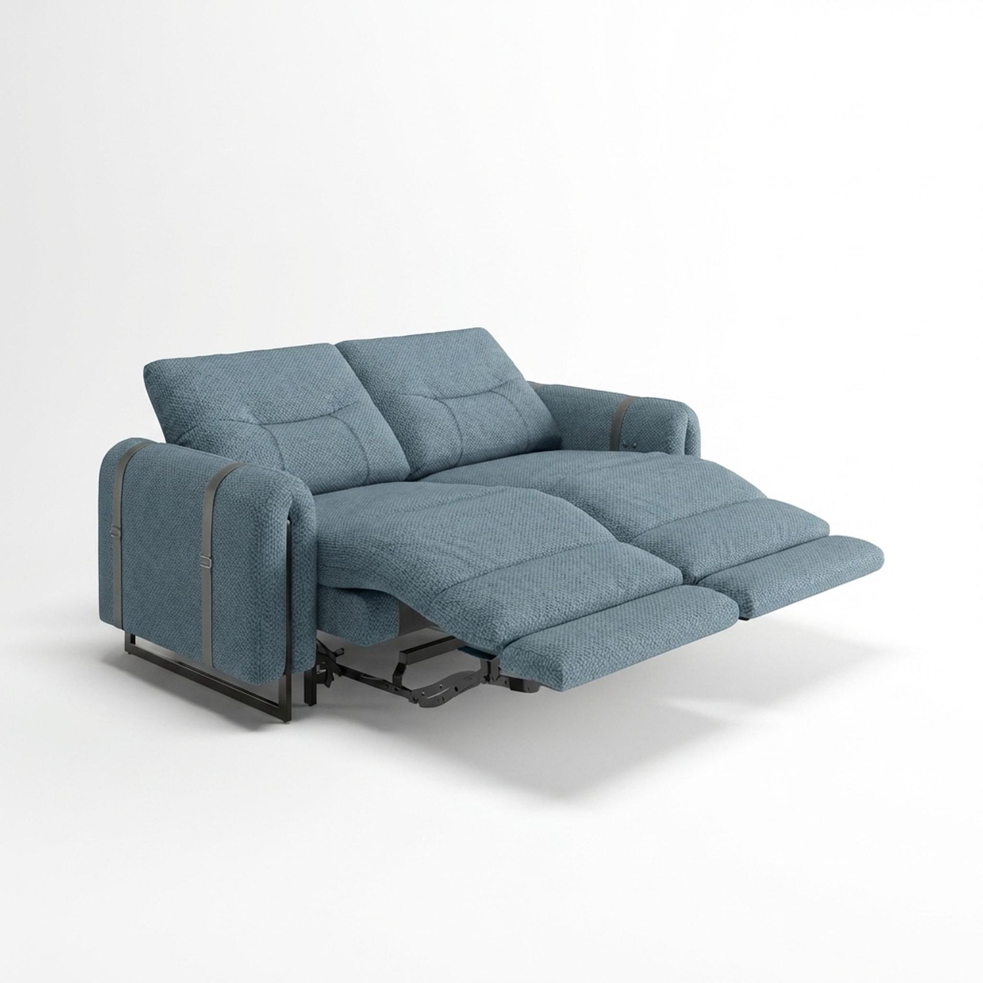 Fergus Relaxed Seat,Electric Recliner Mechanism, 2 Seater ( 2 RR), Steel Mist Elite