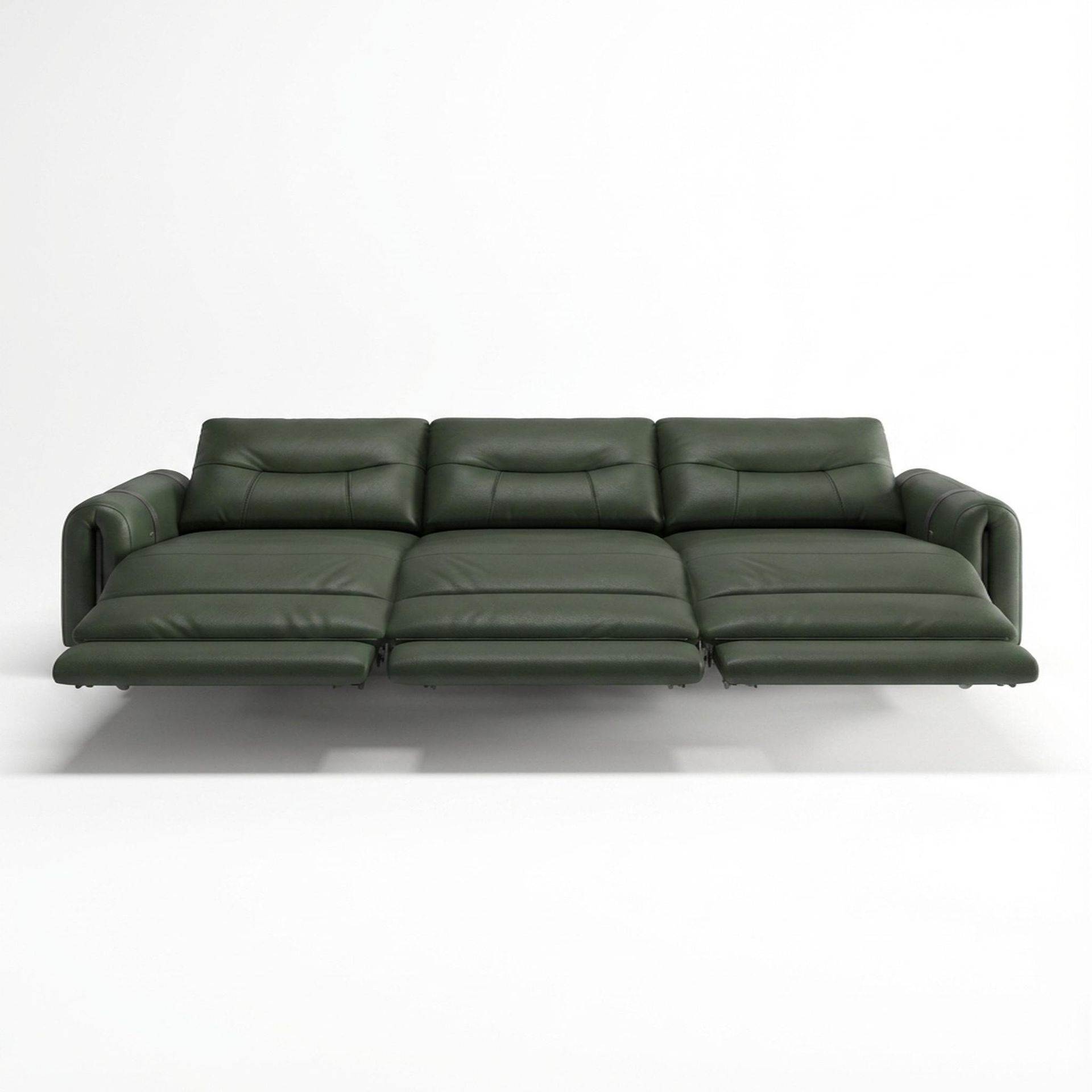 Fergus Relaxed Seat,Electric Recliner Mechanism, 3 Seater (3 RR), Dark Forest Mystique Leather Premium