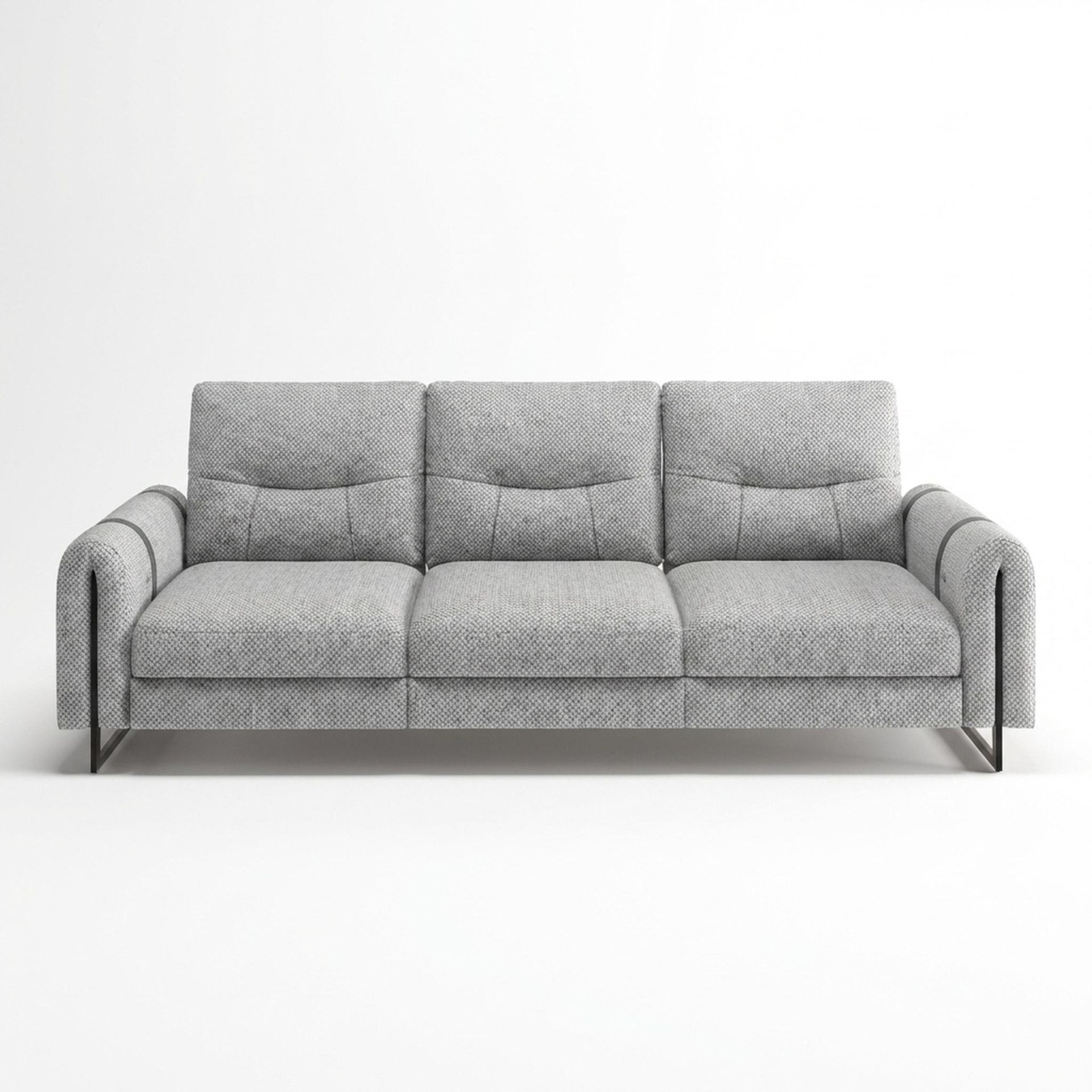 Fergus Relaxed Seat,Static Mechanism, 3 Seater Sofa, Opaline Snow Elite