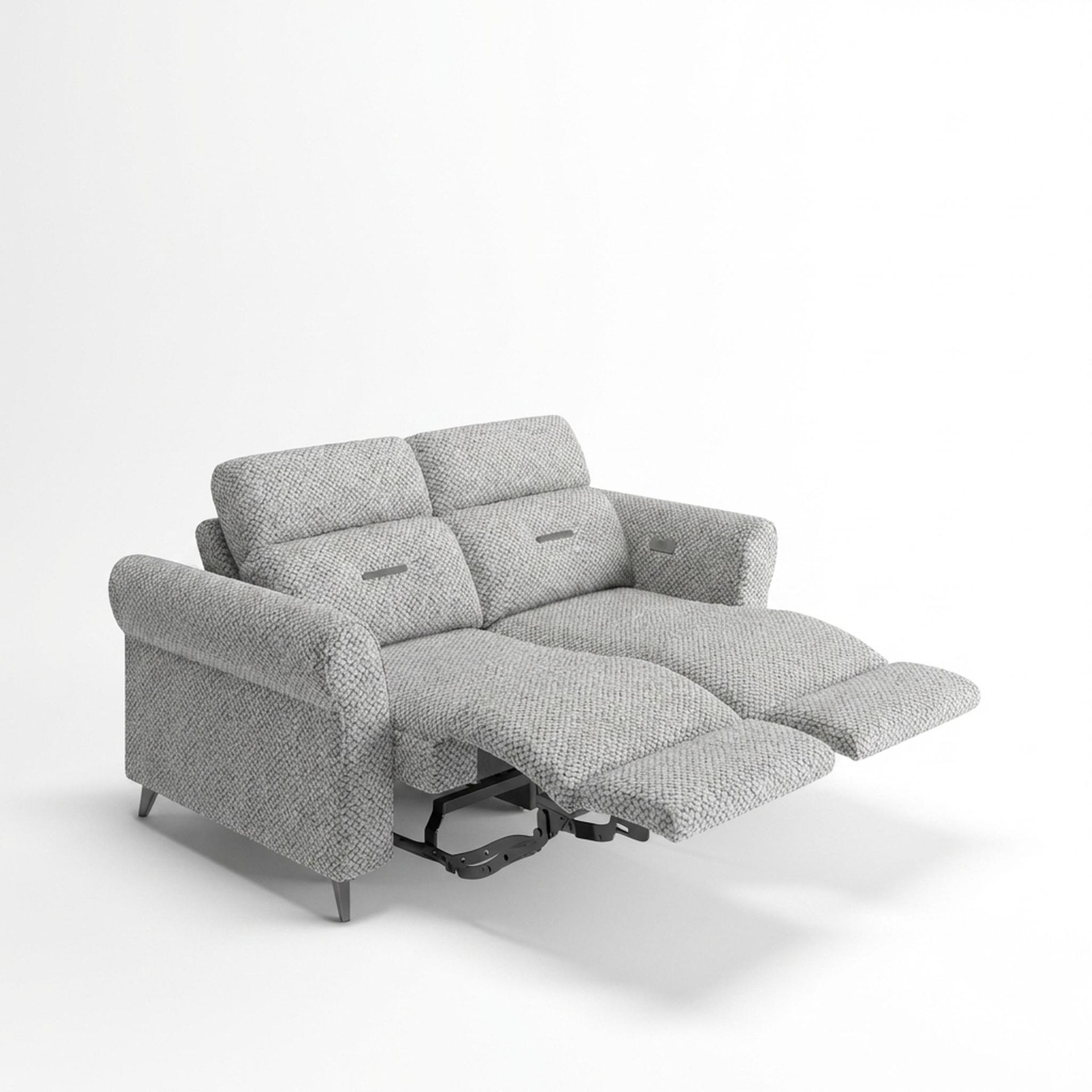 Florian Compact Seat,Electric Recliner Mechanism, 2 Seater ( 2 RR), Opaline Snow Elite