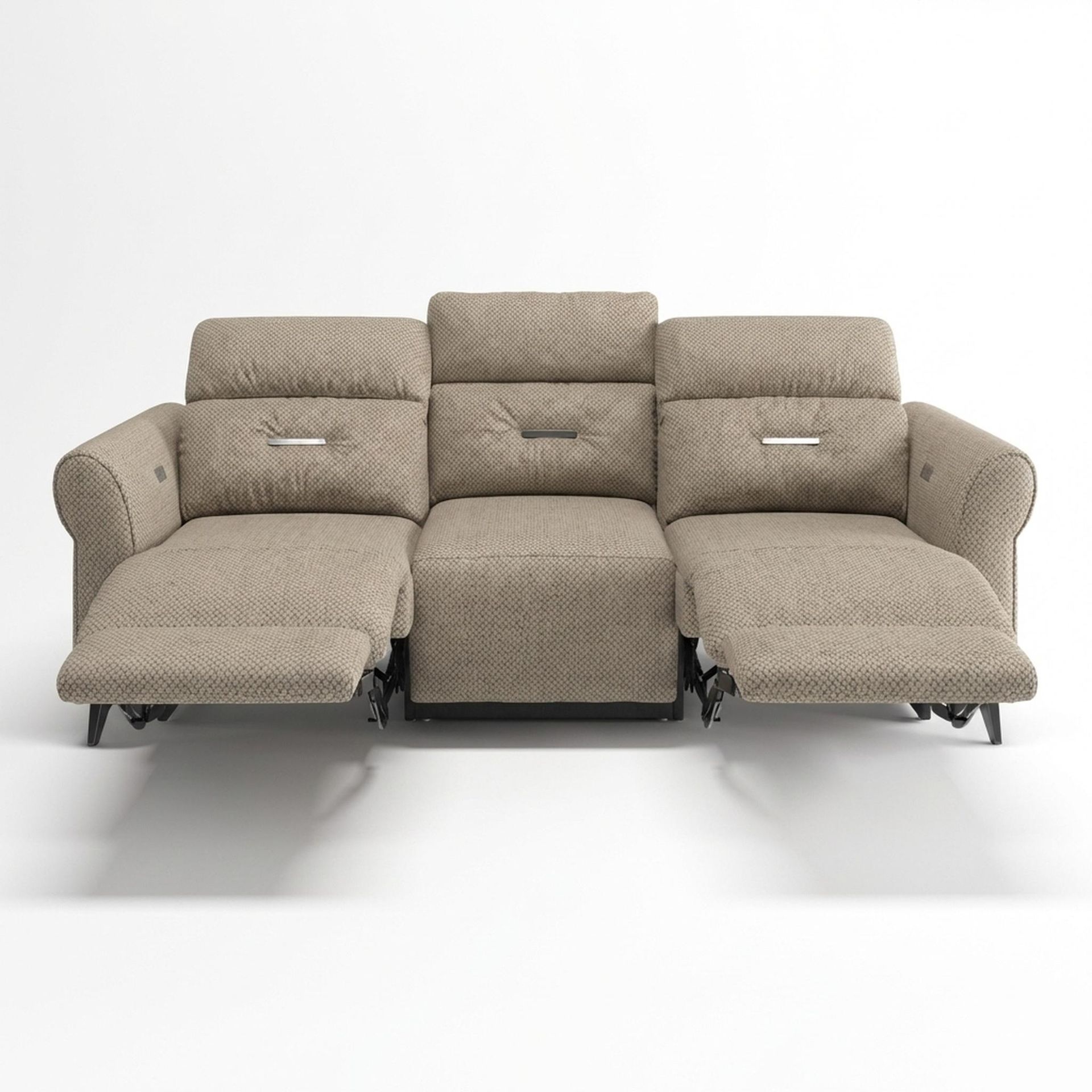 Florian Compact Seat,Electric Recliner Mechanism, 3 Seater (2 RR), Warm Porcelain Elite