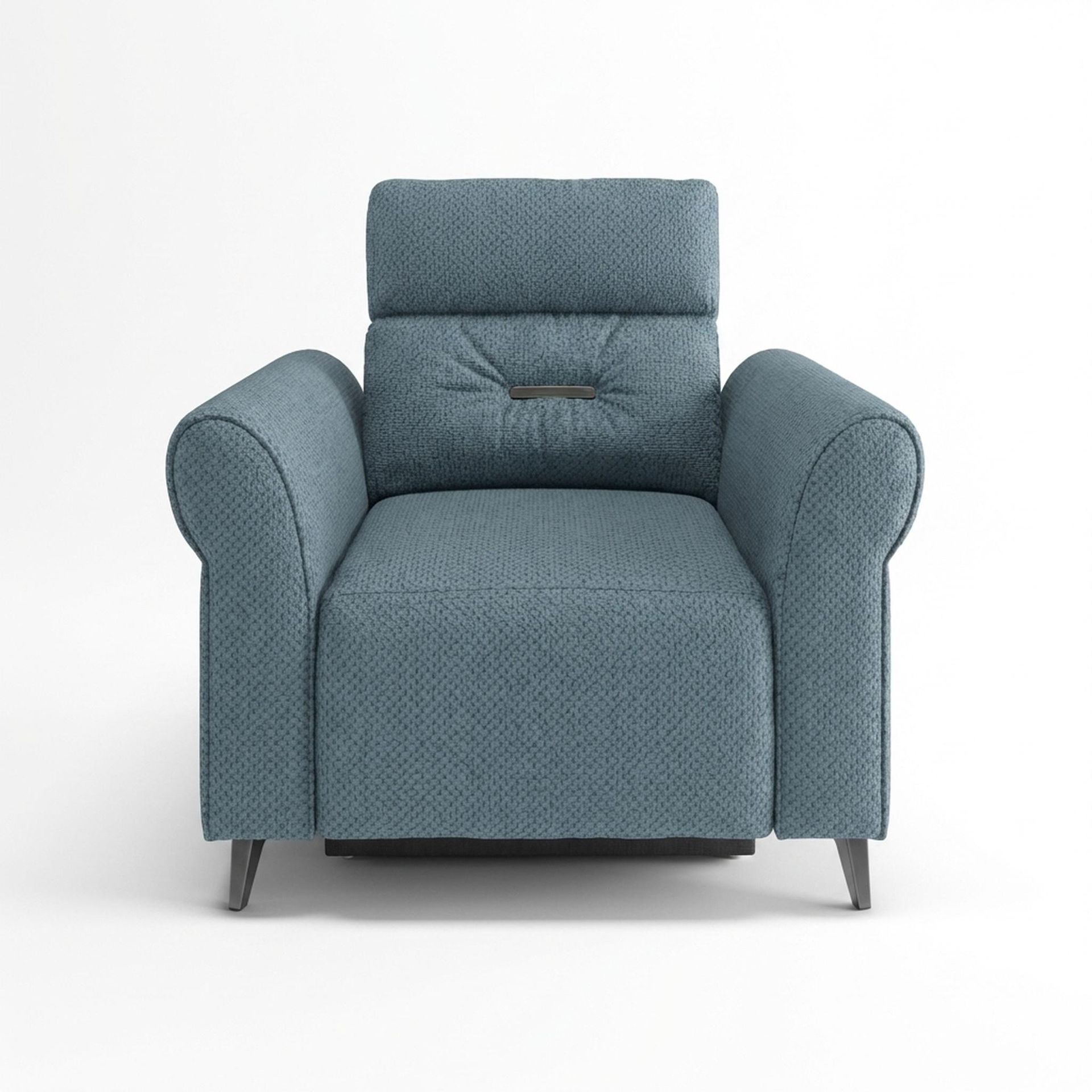 Florian Compact Seat,Static Mechanism, 1 Seater Sofa, Steel Mist Elite