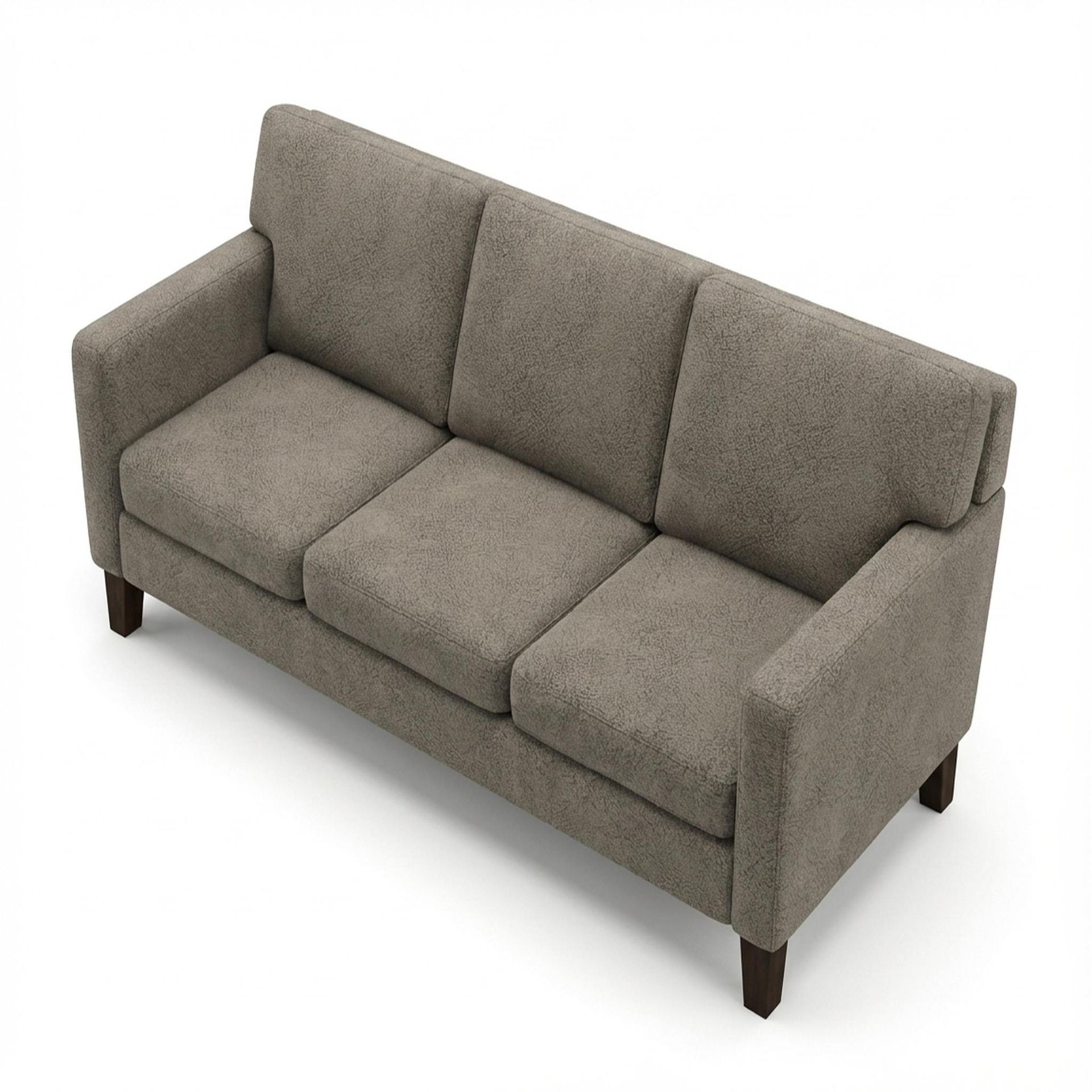 Hayden Home Premium Cozy Cuppa Pouf cum Coffee Table with Storage, Coco Walnut Legs, Essential Biscuit Upholstery
