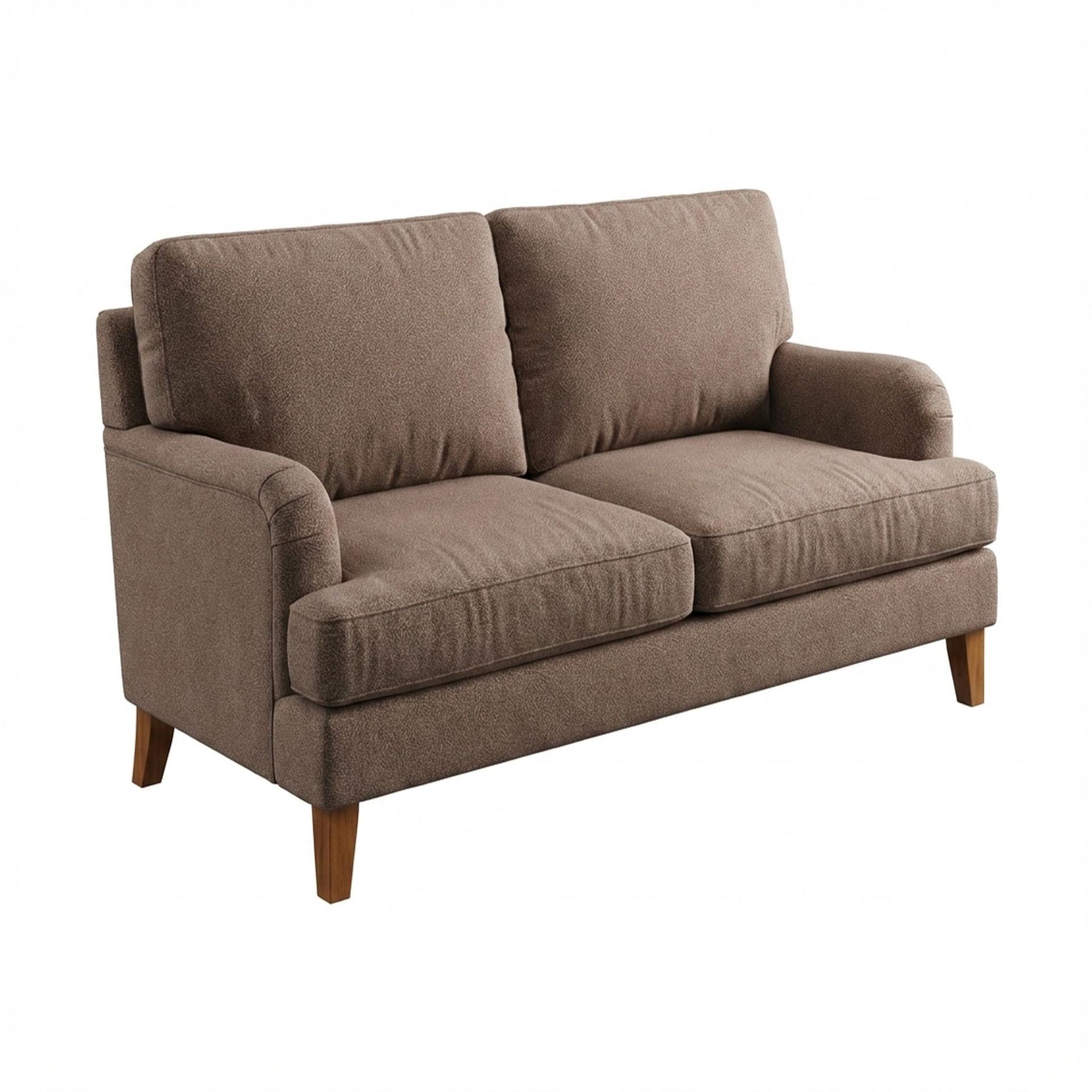 Hayden Home Premium Cozy Cuppa Pouf cum Coffee Table with Storage, Warm Cedar Legs, Essential Ballet Slipper Upholstery