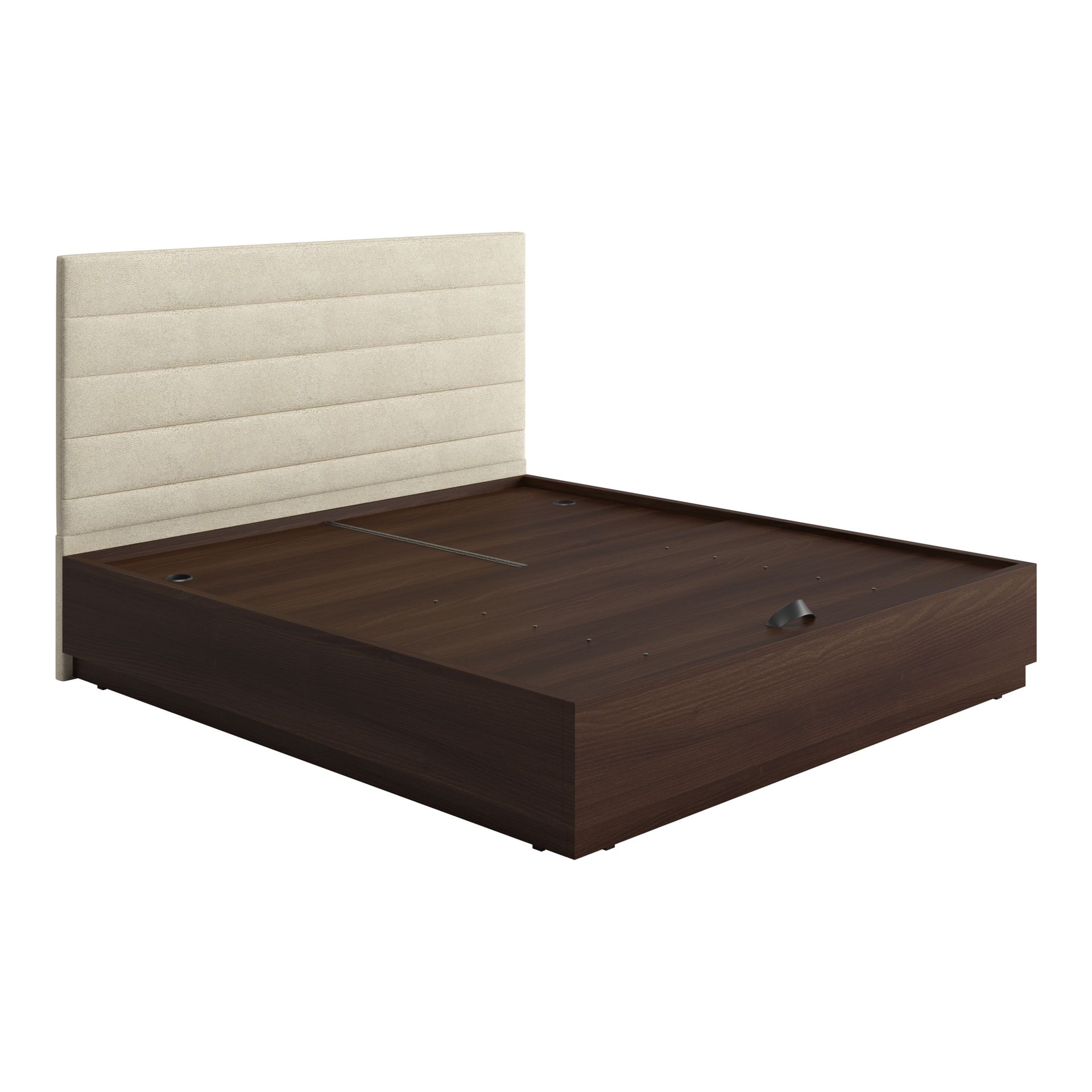 Hayden Home Augustus Bed, MDF Material, King Size, Without Storage, Essential Sand Upholstery