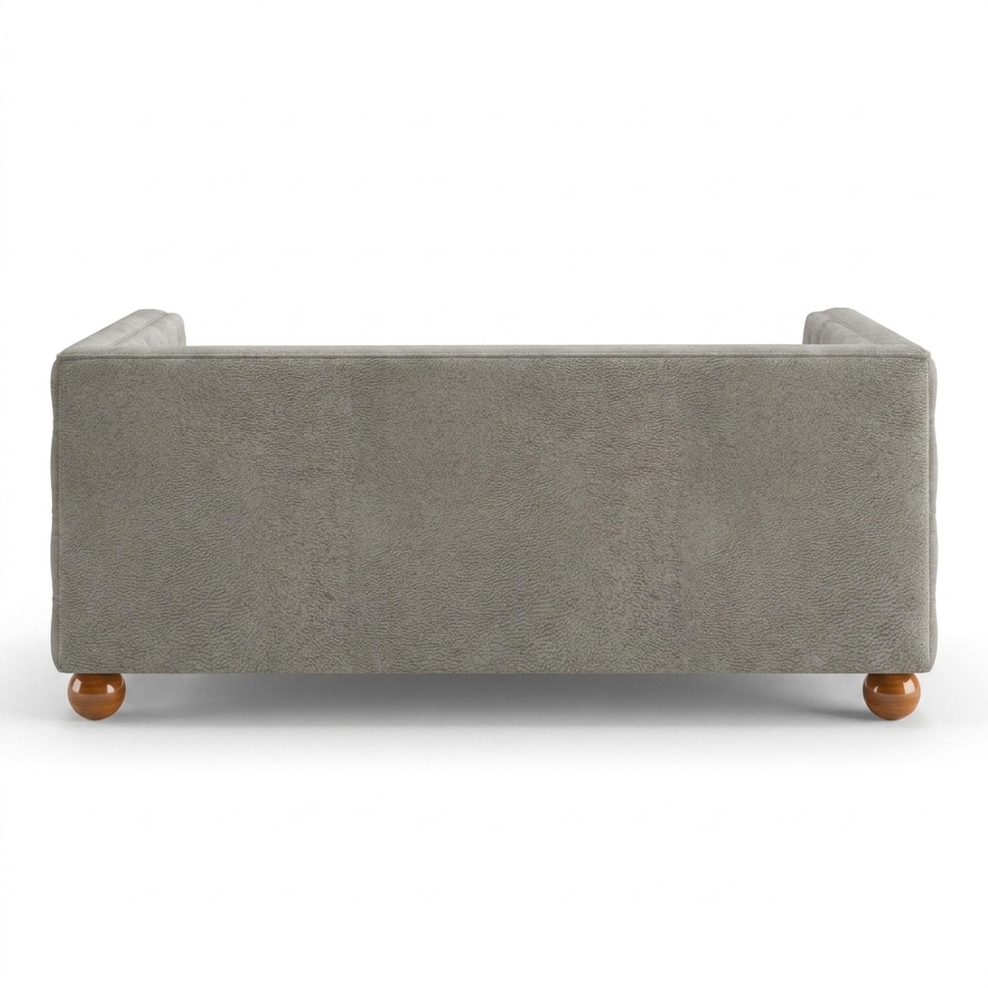 Hayden Home Premium Classic Chesterfield Sofa Bed, Warm Cedar Legs, Essential Bone Upholstery