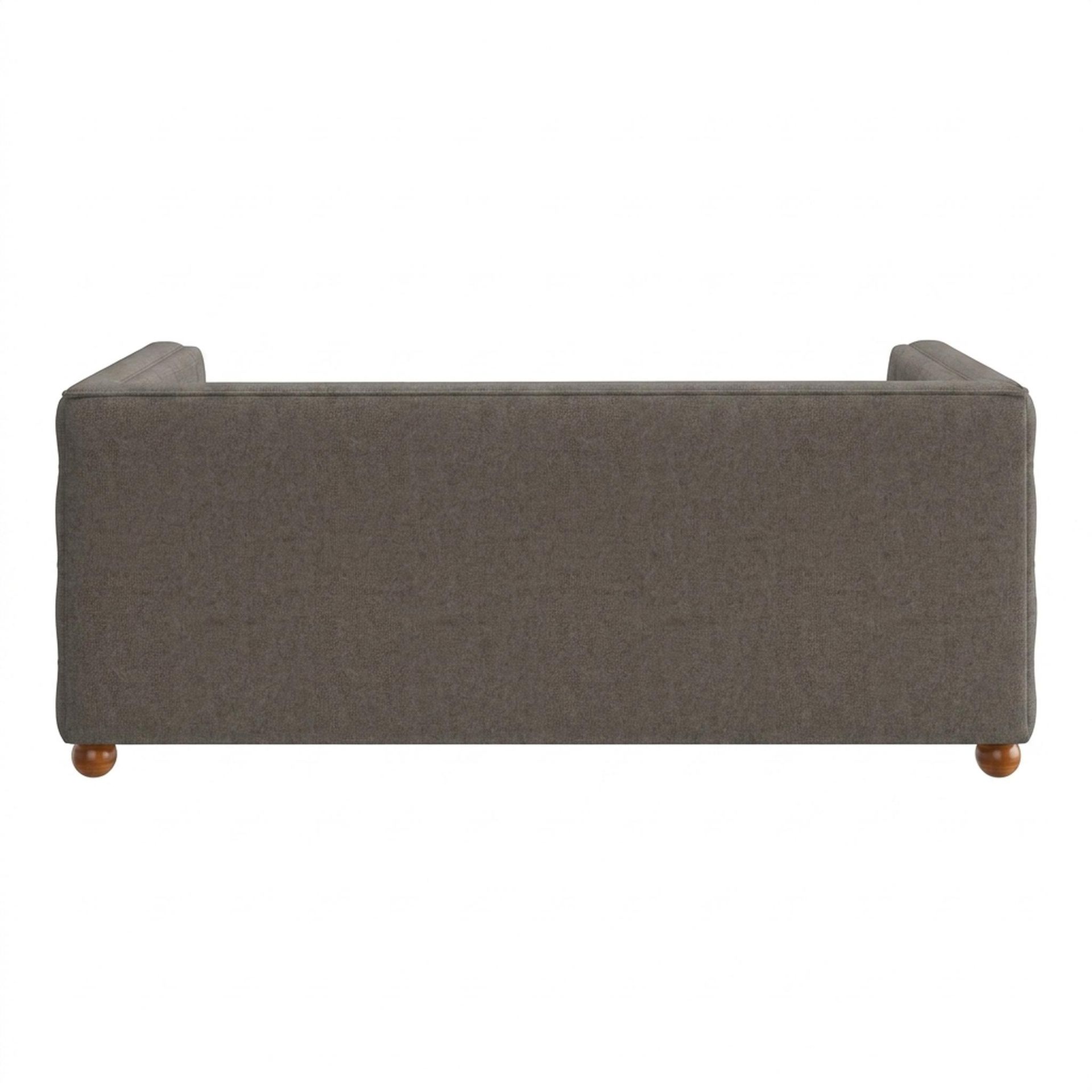 Hayden Home Premium Classic Chesterfield Sofa Bed, Warm Cedar Legs, Essential Chestnut Brown Upholstery