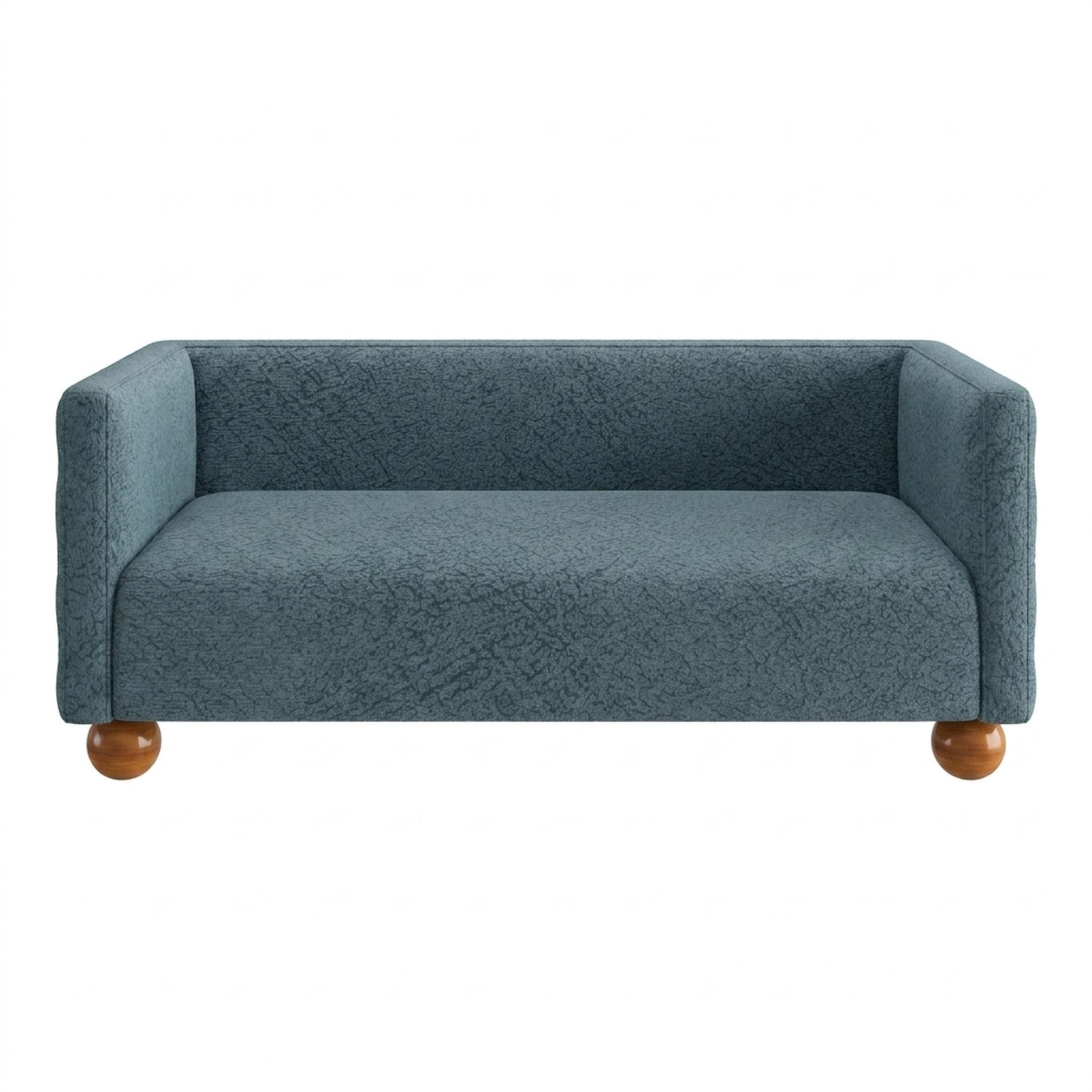 Hayden Home Premium Classic Chesterfield Sofa Bed, Warm Cedar Legs, Essential Teal Mist Upholstery