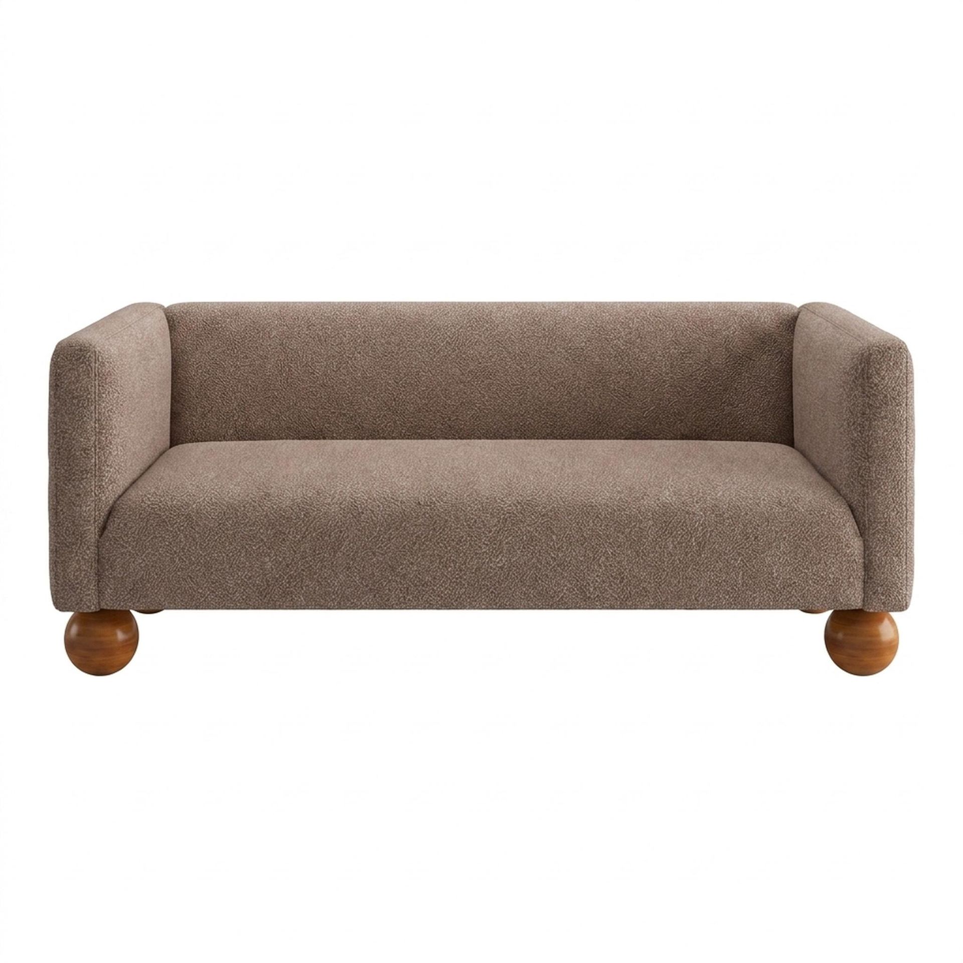 Hayden Home Premium Classic Chesterfield Sofa Bed, Warm Cedar Legs, Essential Ballet Slipper Upholstery