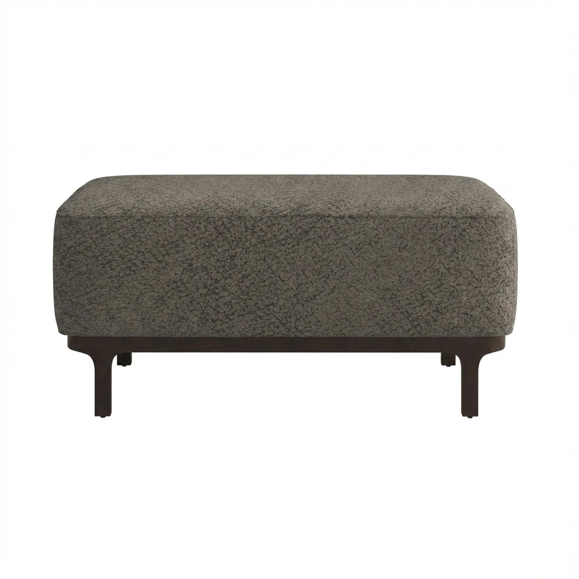 Hayden Home Premium Classic Serenity Bench, Coco Walnut Legs, Essential Biscuit Upholstery