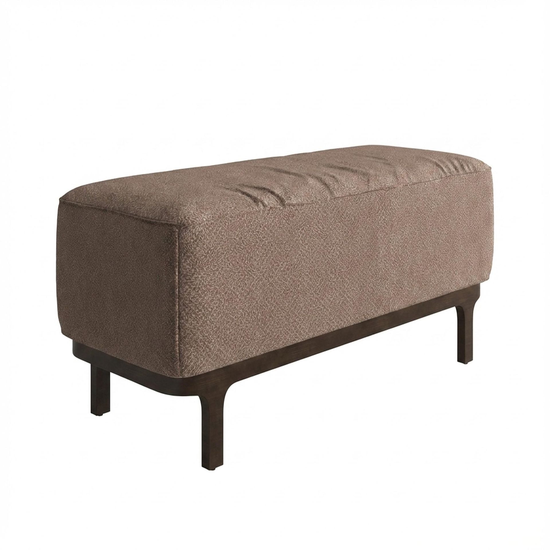Hayden Home Premium Classic Serenity Bench, Coco Walnut Legs, Essential Ballet Slipper Upholstery