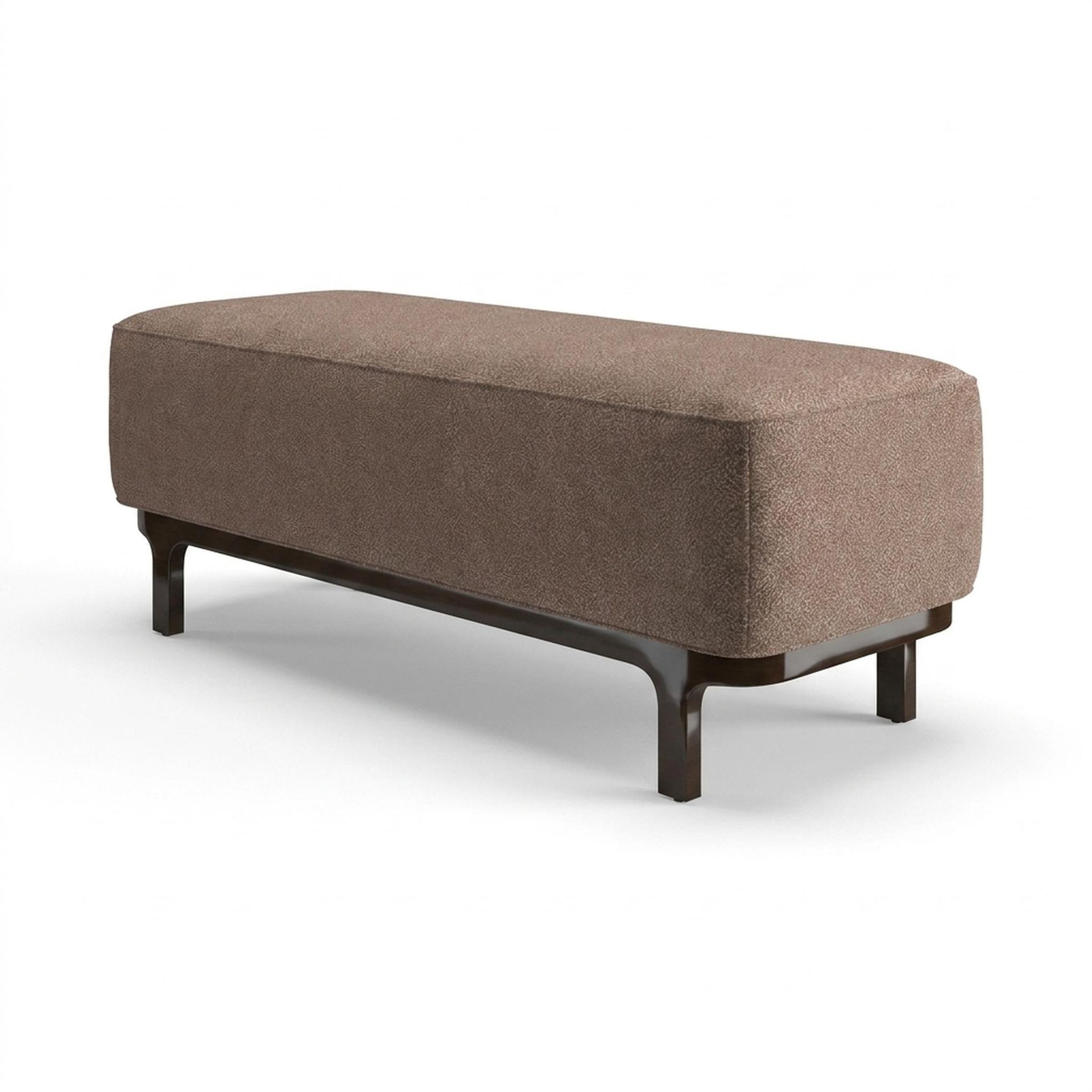 Hayden Home Premium Classic Serenity Bench, Coco Walnut Legs, Essential Ballet Slipper Upholstery