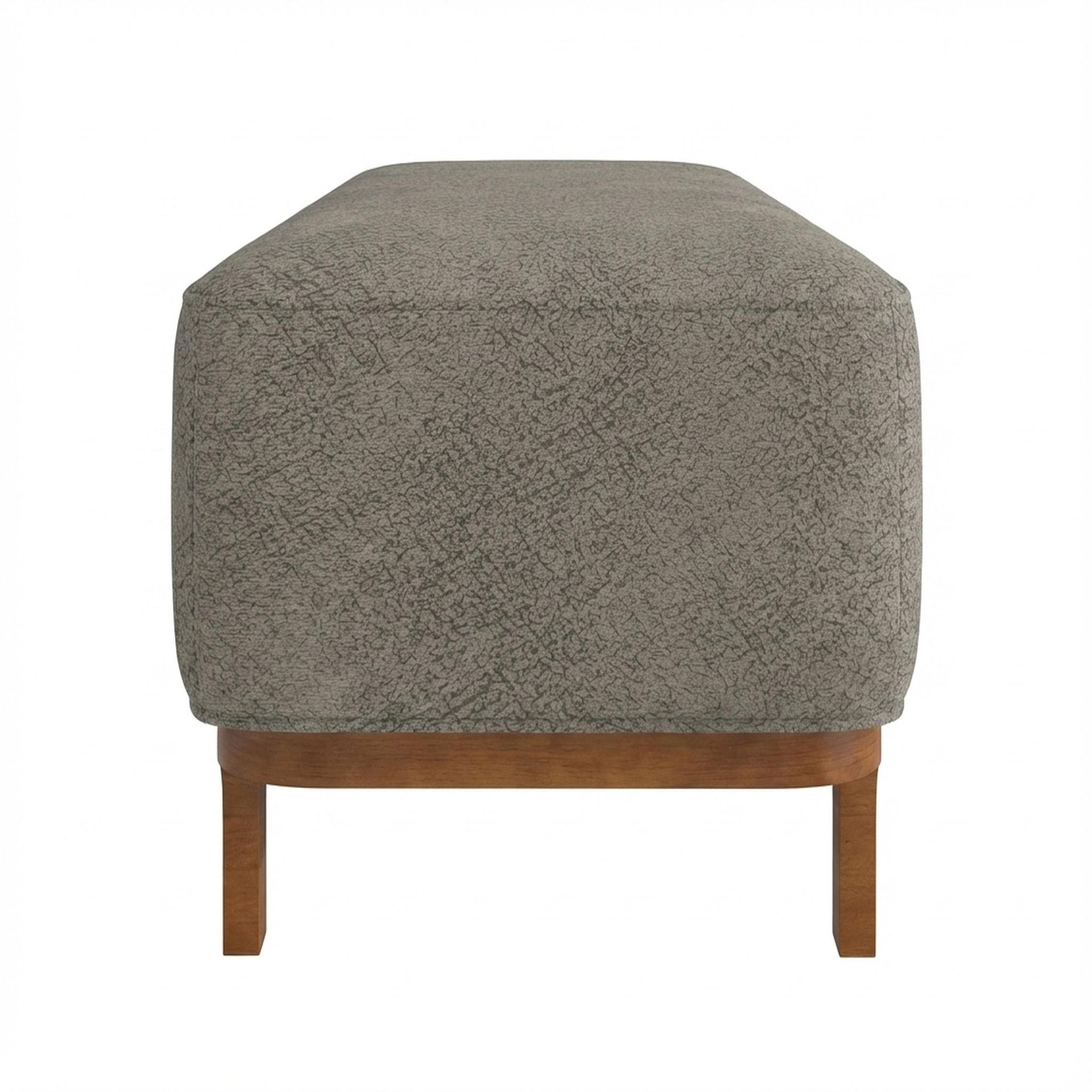 Hayden Home Premium Classic Serenity Bench, Warm Cedar Legs, Essential Biscuit Upholstery