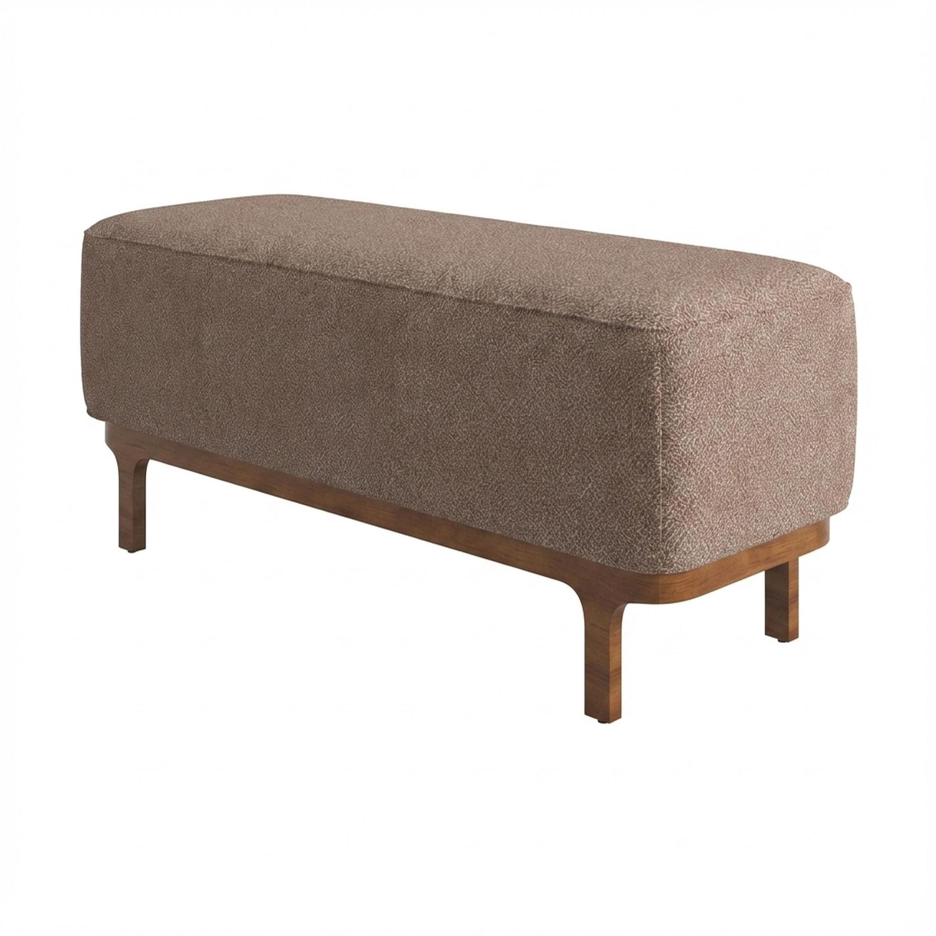 Hayden Home Premium Classic Serenity Bench, Warm Cedar Legs, Essential Ballet Slipper Upholstery
