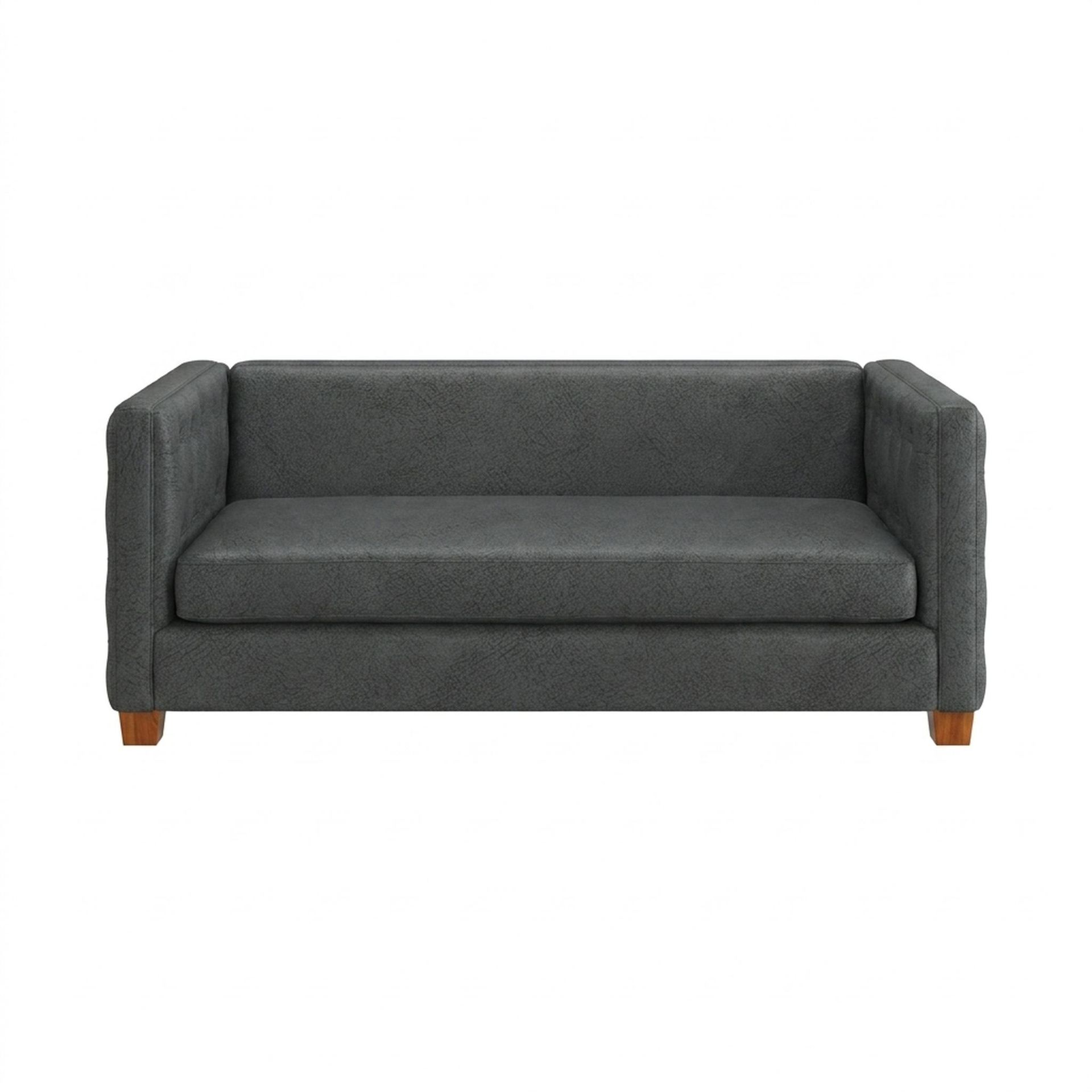 Hayden Home Premium Classic Tufted Sofa Bed, Warm Cedar Legs, Essential Frost Upholstery