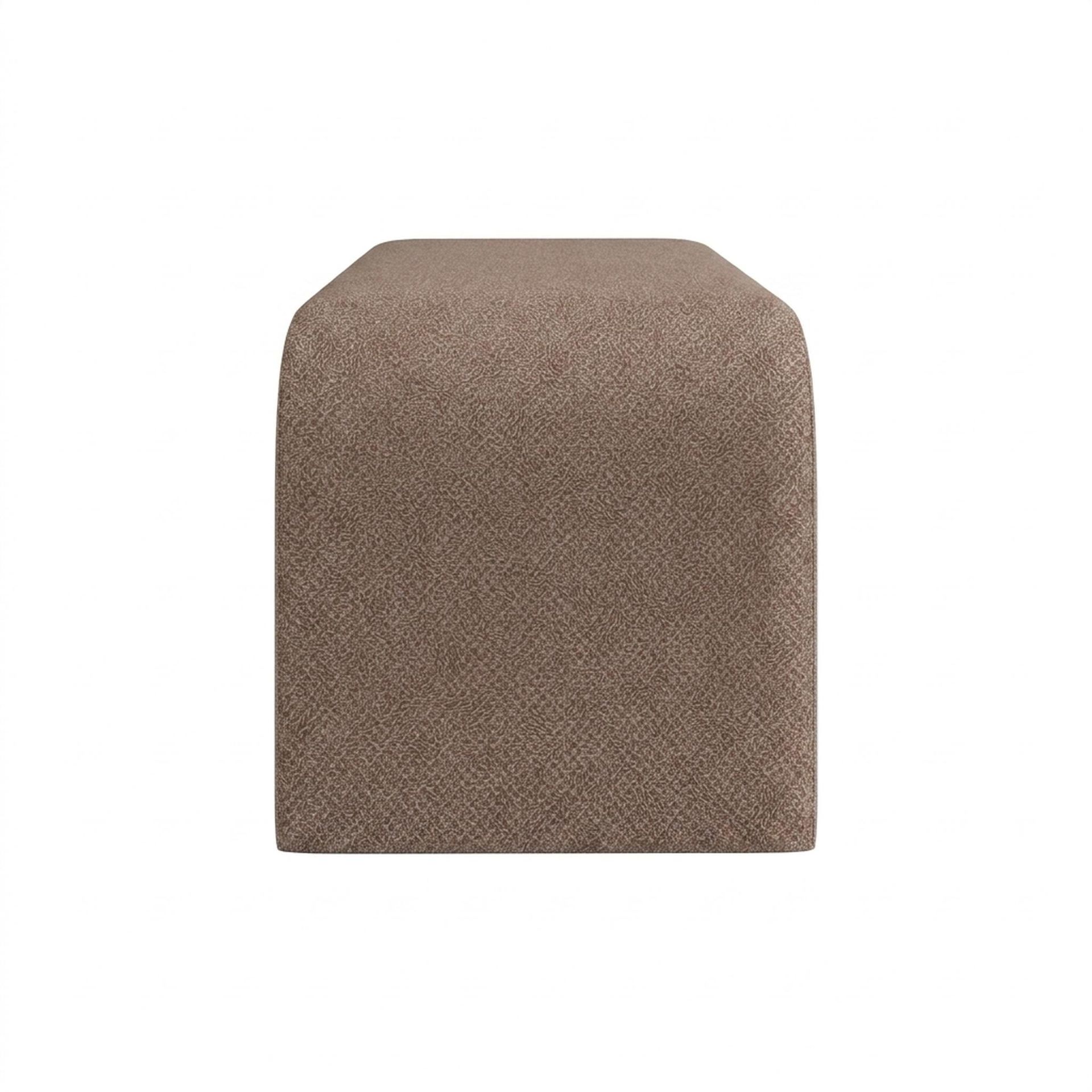 Hayden Home Premium Curved Comfort Bench, Coco Walnut Legs, Essential Ballet Slipper Upholstery