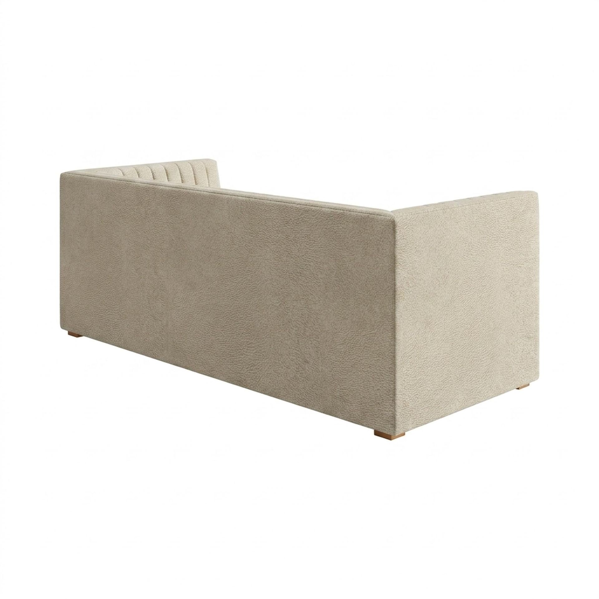 Hayden Home Premium Grove Gather Sofa Bed, Warm Cedar Legs, Essential Sand Upholstery