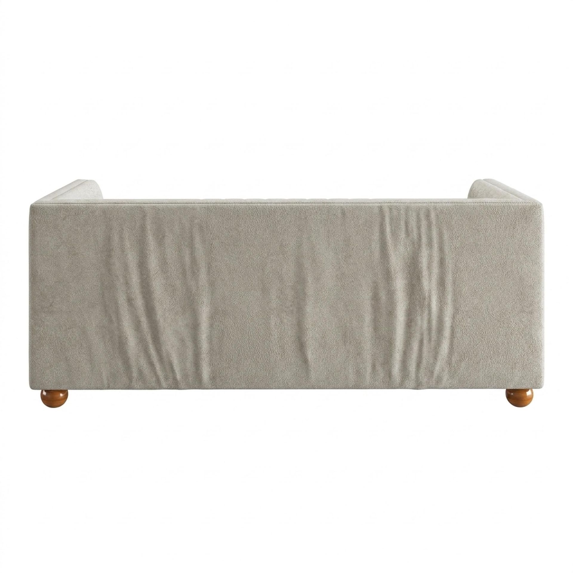 Hayden Home Premium Grove Gather Sofa Bed, Warm Cedar Legs, Essential Bone Upholstery