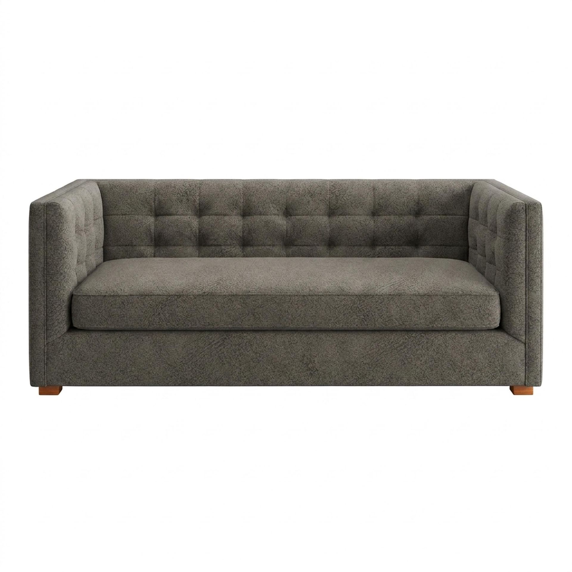 Hayden Home Premium Grove Gather Sofa Bed, Warm Cedar Legs, Essential Biscuit Upholstery
