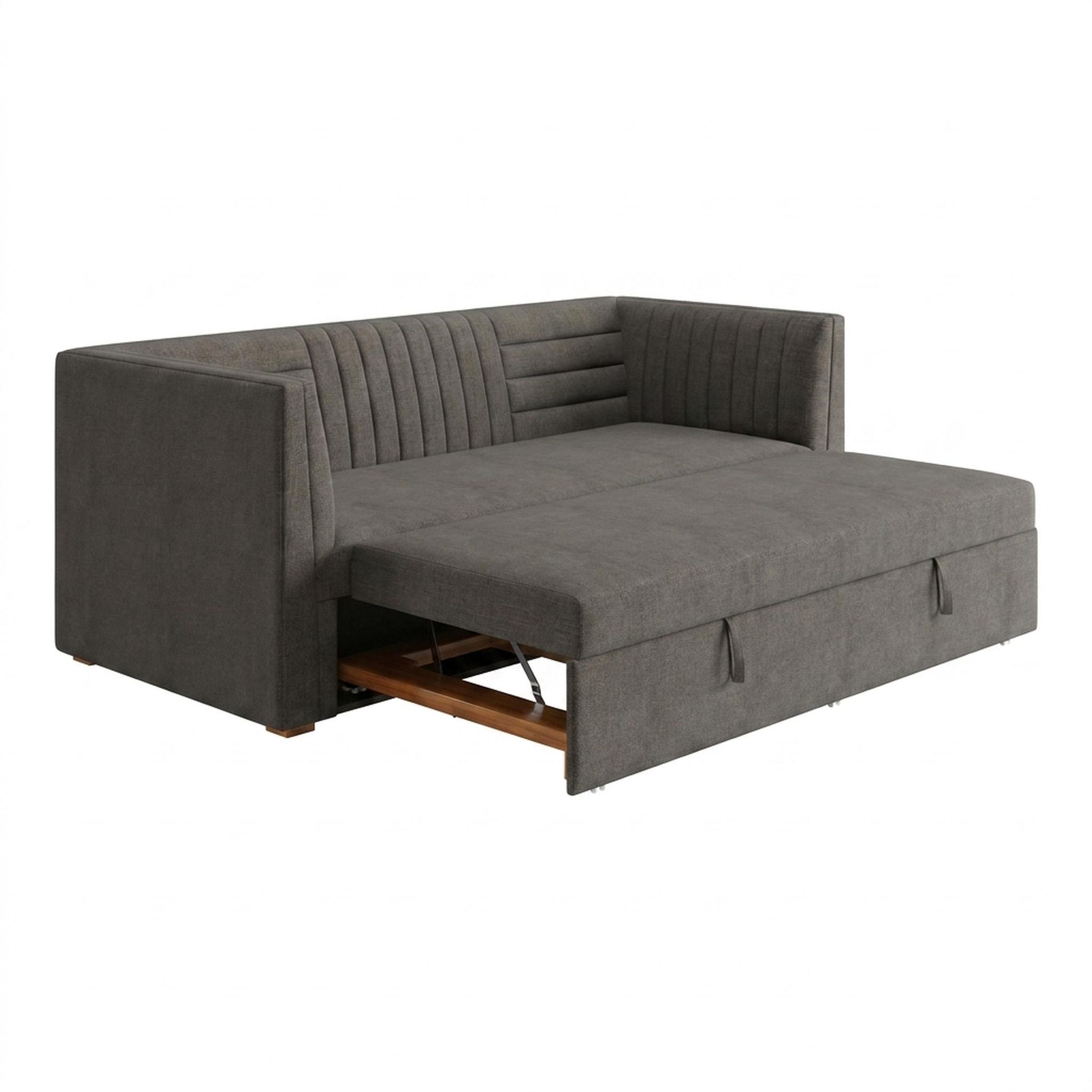 Hayden Home Premium Grove Gather Sofa Bed, Warm Cedar Legs, Essential Chestnut Brown Upholstery