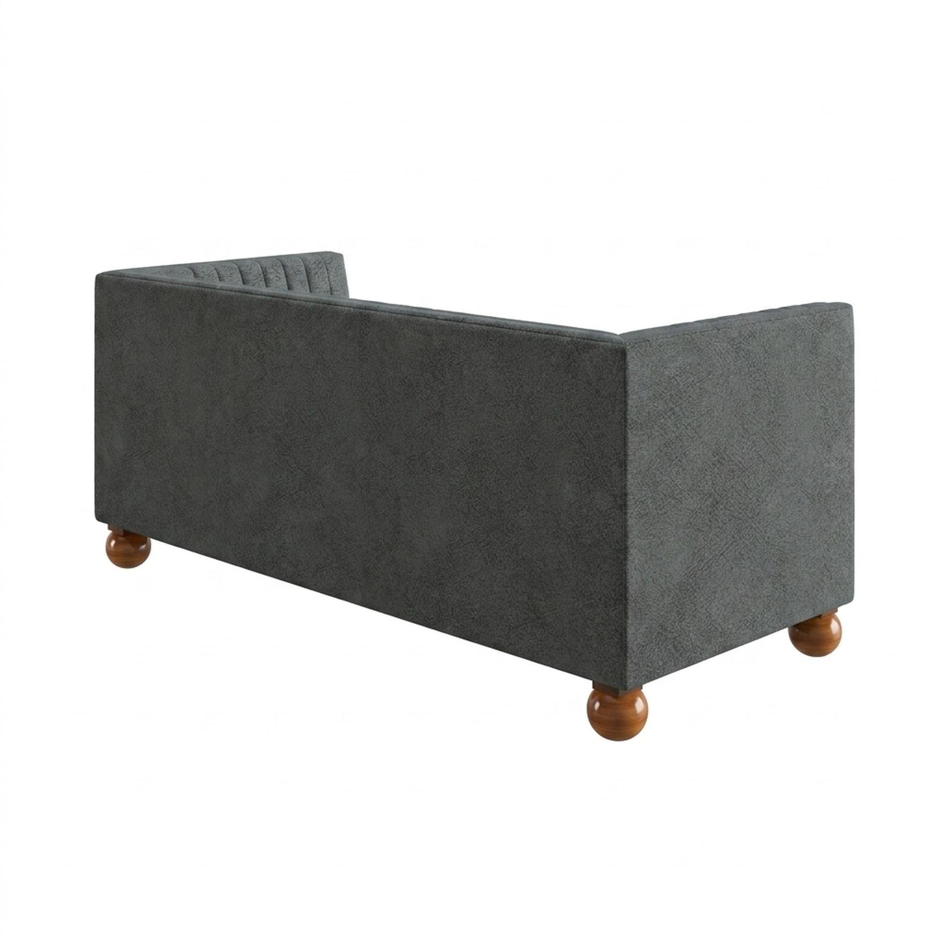Hayden Home Premium Grove Gather Sofa Bed, Warm Cedar Legs, Essential Frost Upholstery