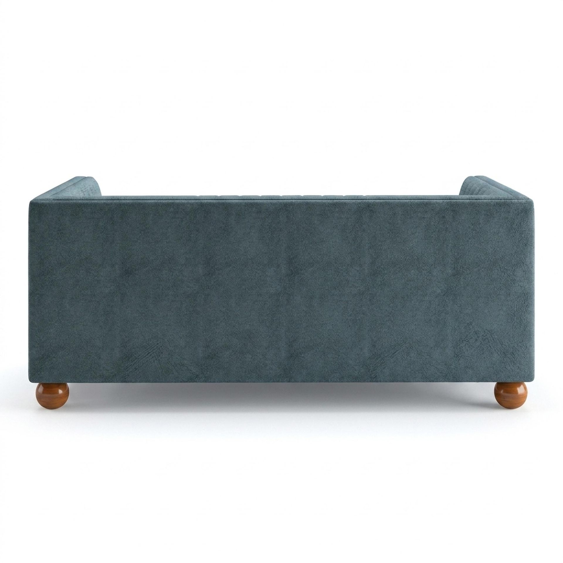 Hayden Home Premium Grove Gather Sofa Bed, Warm Cedar Legs, Essential Teal Mist Upholstery