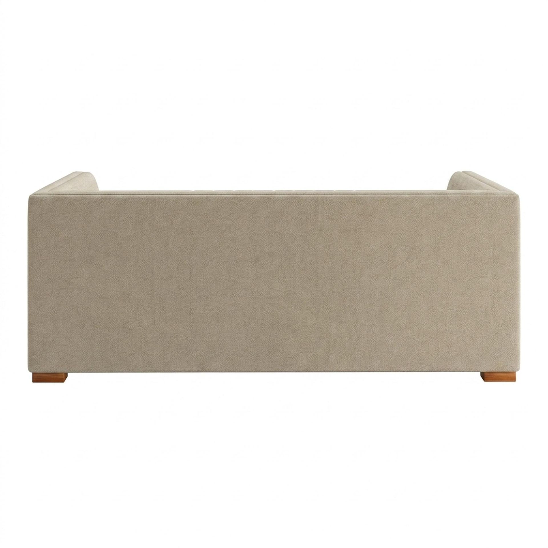 Hayden Home Premium Grove Gather Sofa Bed, Warm Cedar Legs, Premium Alabaster Upholstery