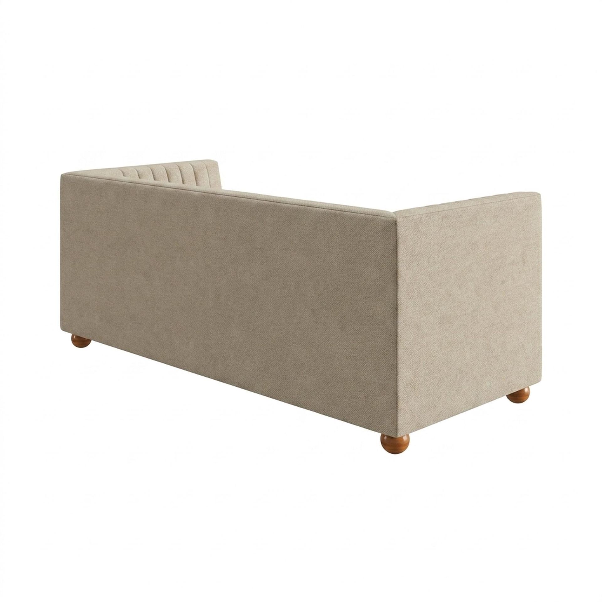Hayden Home Premium Grove Gather Sofa Bed, Warm Cedar Legs, Premium Alabaster Upholstery