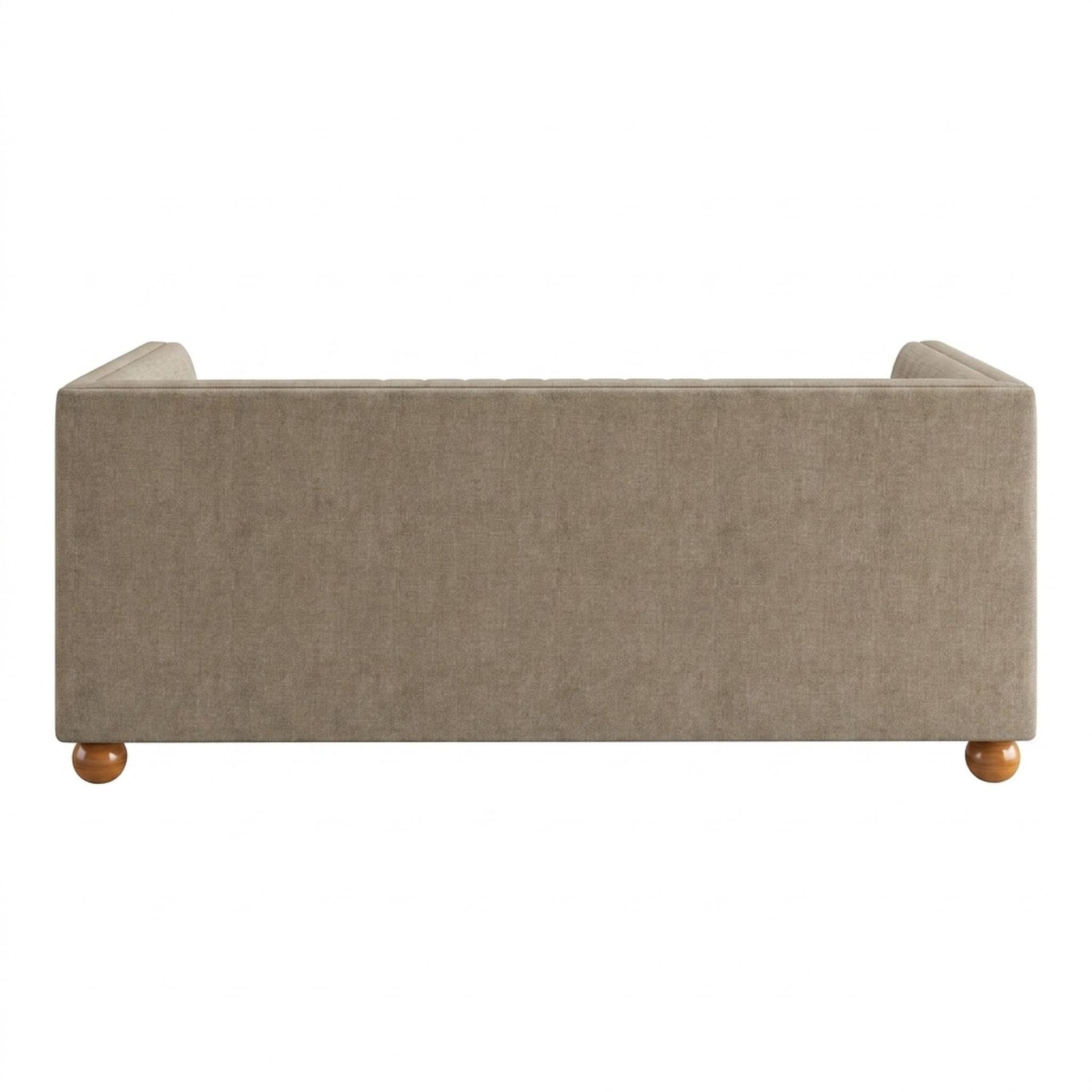 Hayden Home Premium Grove Gather Sofa Bed, Warm Cedar Legs, Premium Dusky Biege Upholstery