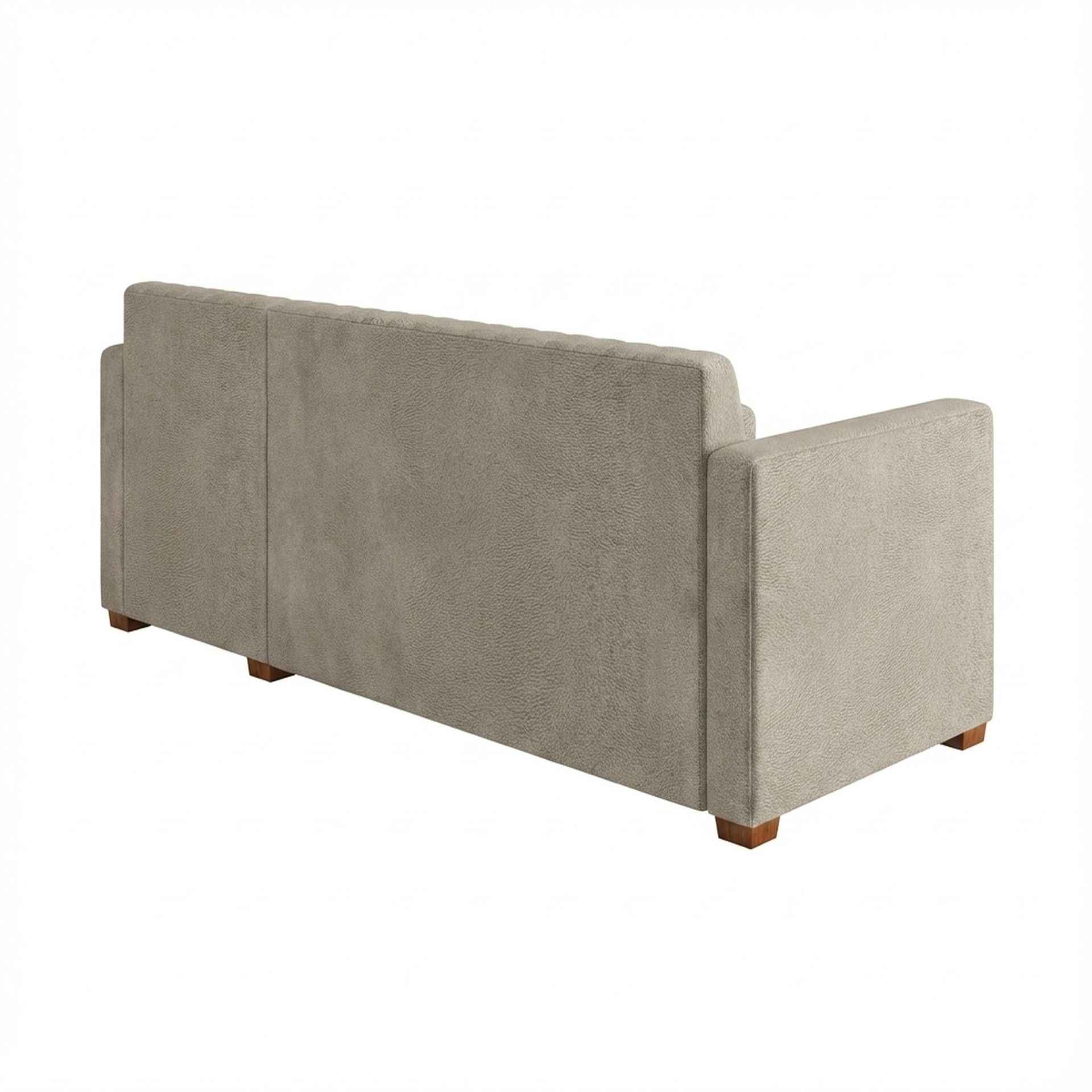 Hayden Home Premium Grove Paradise Sofa Bed, Warm Cedar Legs, Essential Bone Upholstery