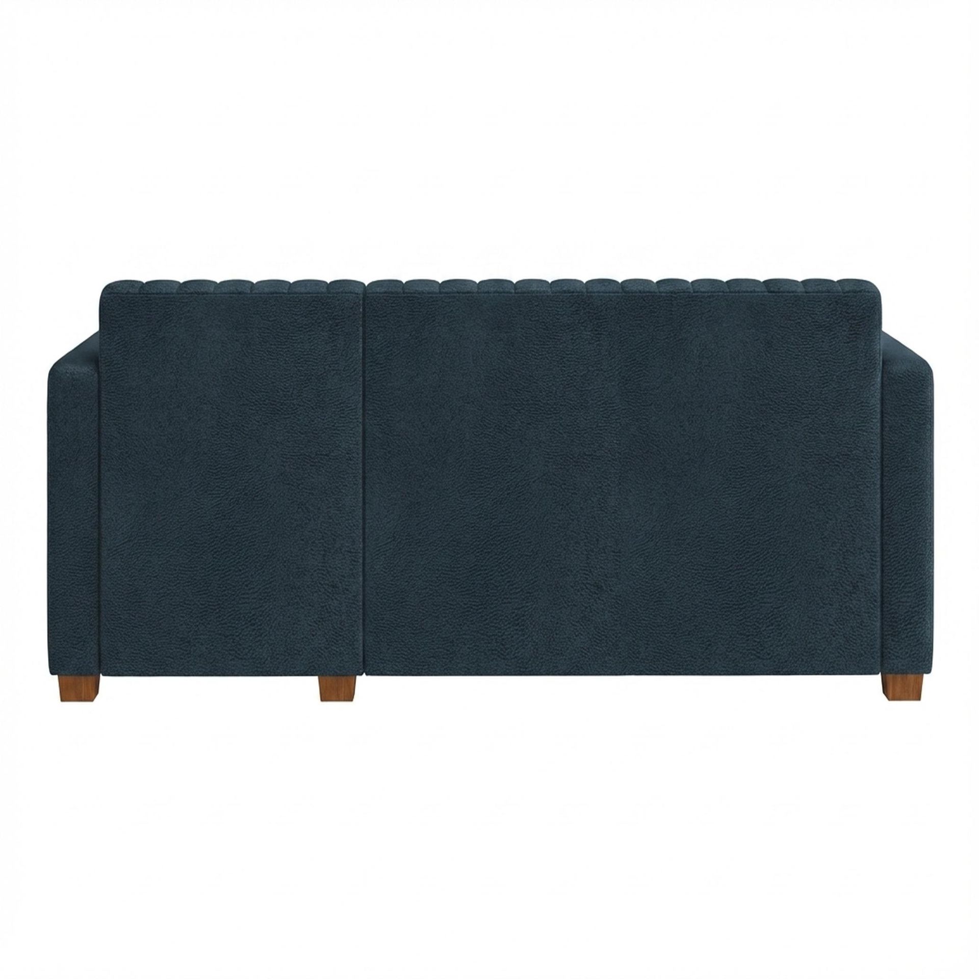 Hayden Home Premium Grove Paradise Sofa Bed, Warm Cedar Legs, Essential Vintage Blue Upholstery