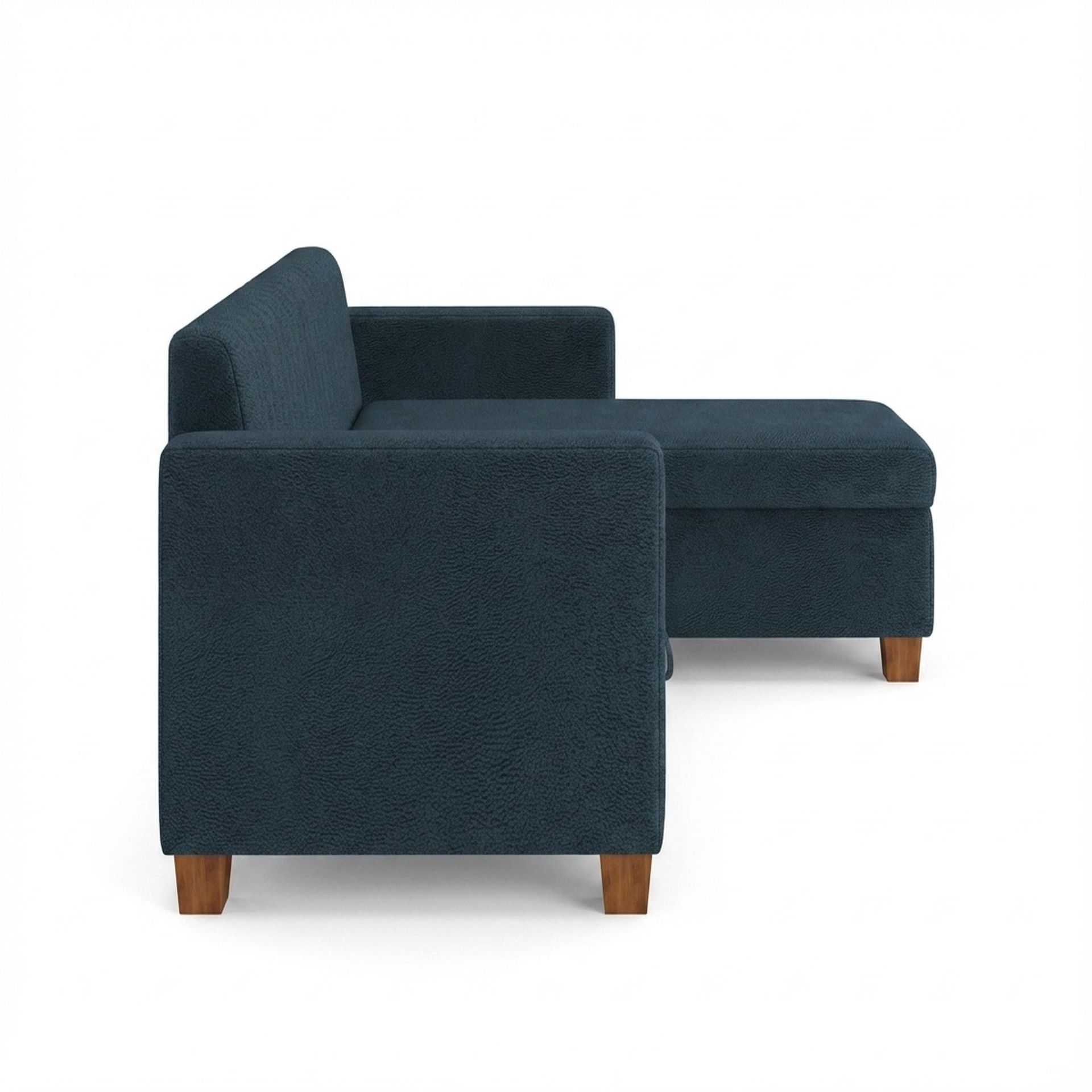 Hayden Home Premium Grove Paradise Sofa Bed, Warm Cedar Legs, Essential Vintage Blue Upholstery