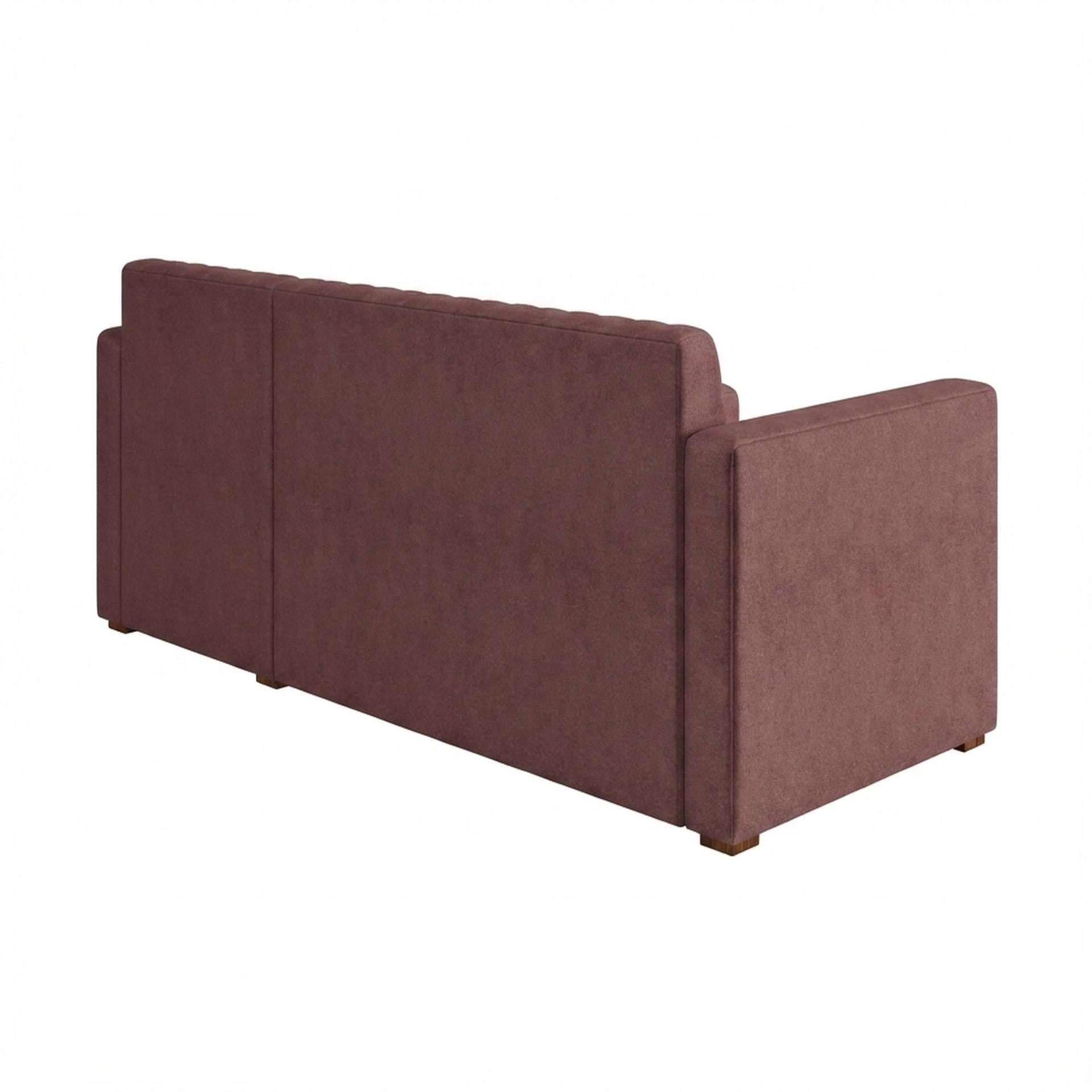 Hayden Home Premium Grove Paradise Sofa Bed, Warm Cedar Legs, Premium Ballet Pink Upholstery