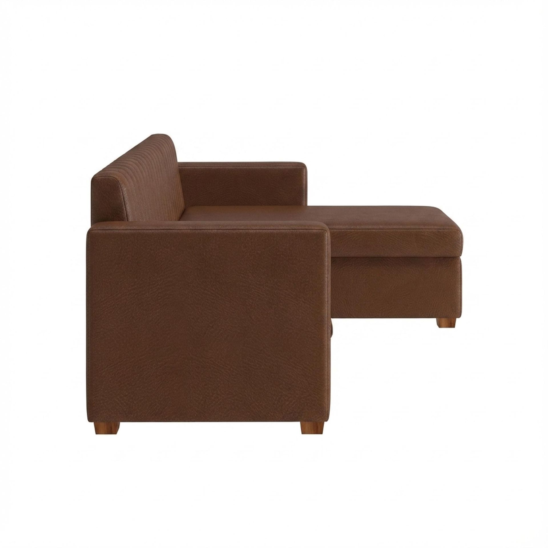 Hayden Home Premium Grove Paradise Sofa Bed, Warm Cedar Legs, Premium Rust Orange Upholstery