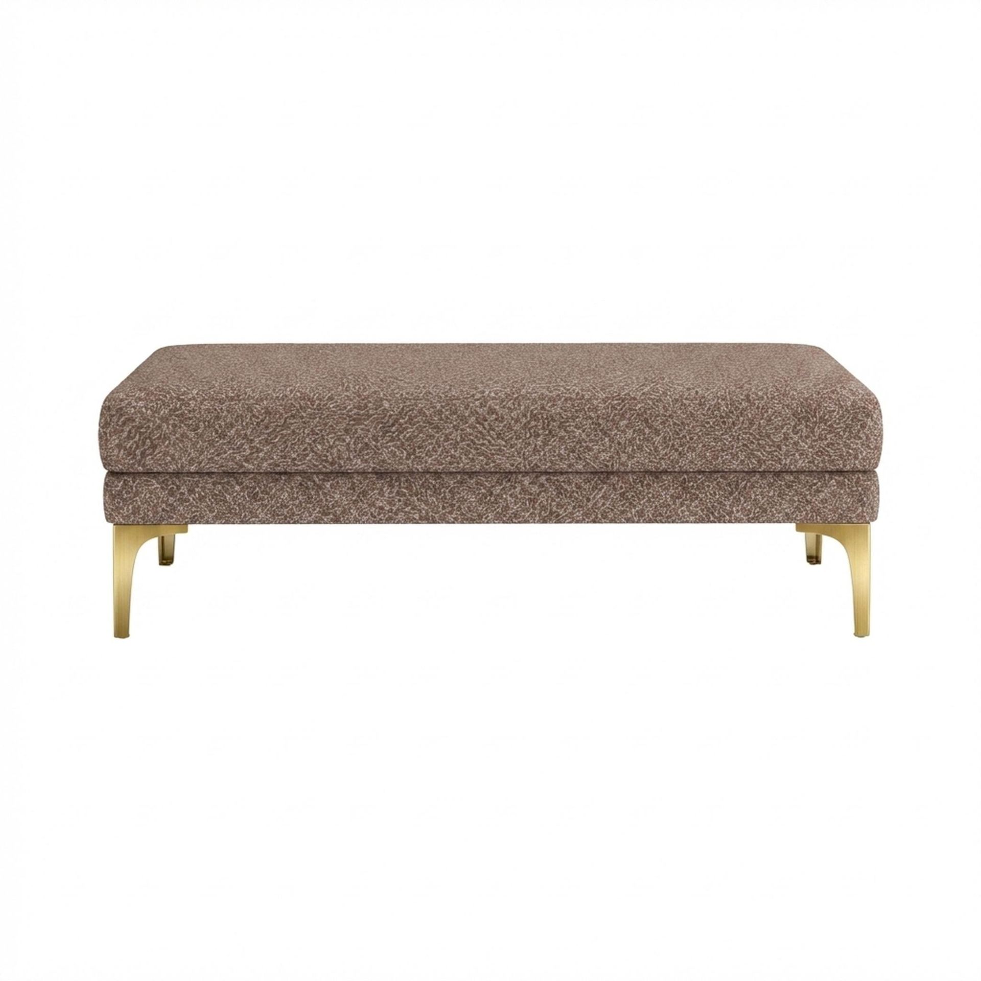 Hayden Home Premium Grove Retreat Bench, PVD Brushed Gold Legs, Essential Ballet Slipper Upholstery